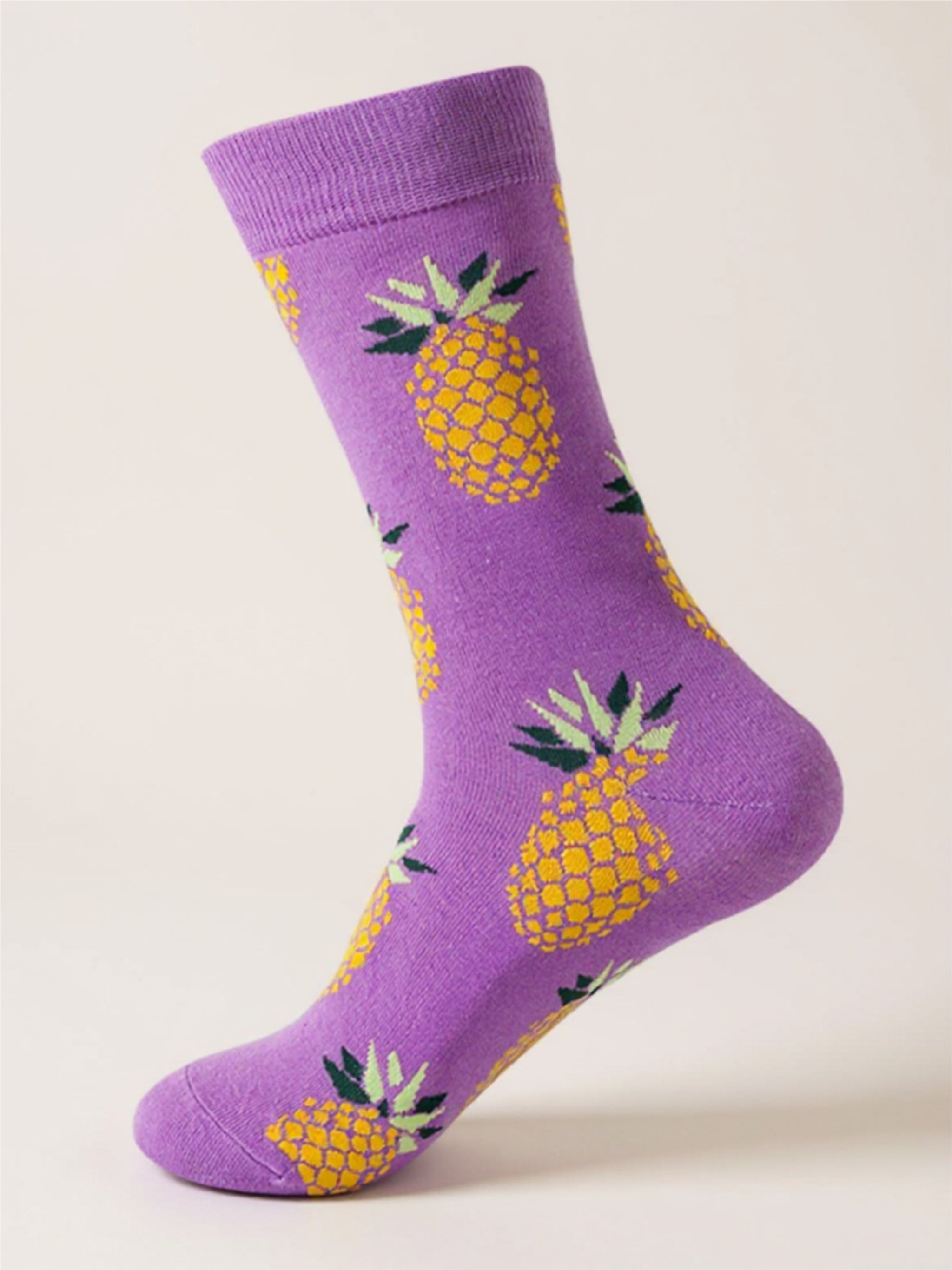 Fruit Print Knit Socks - 1 Pair