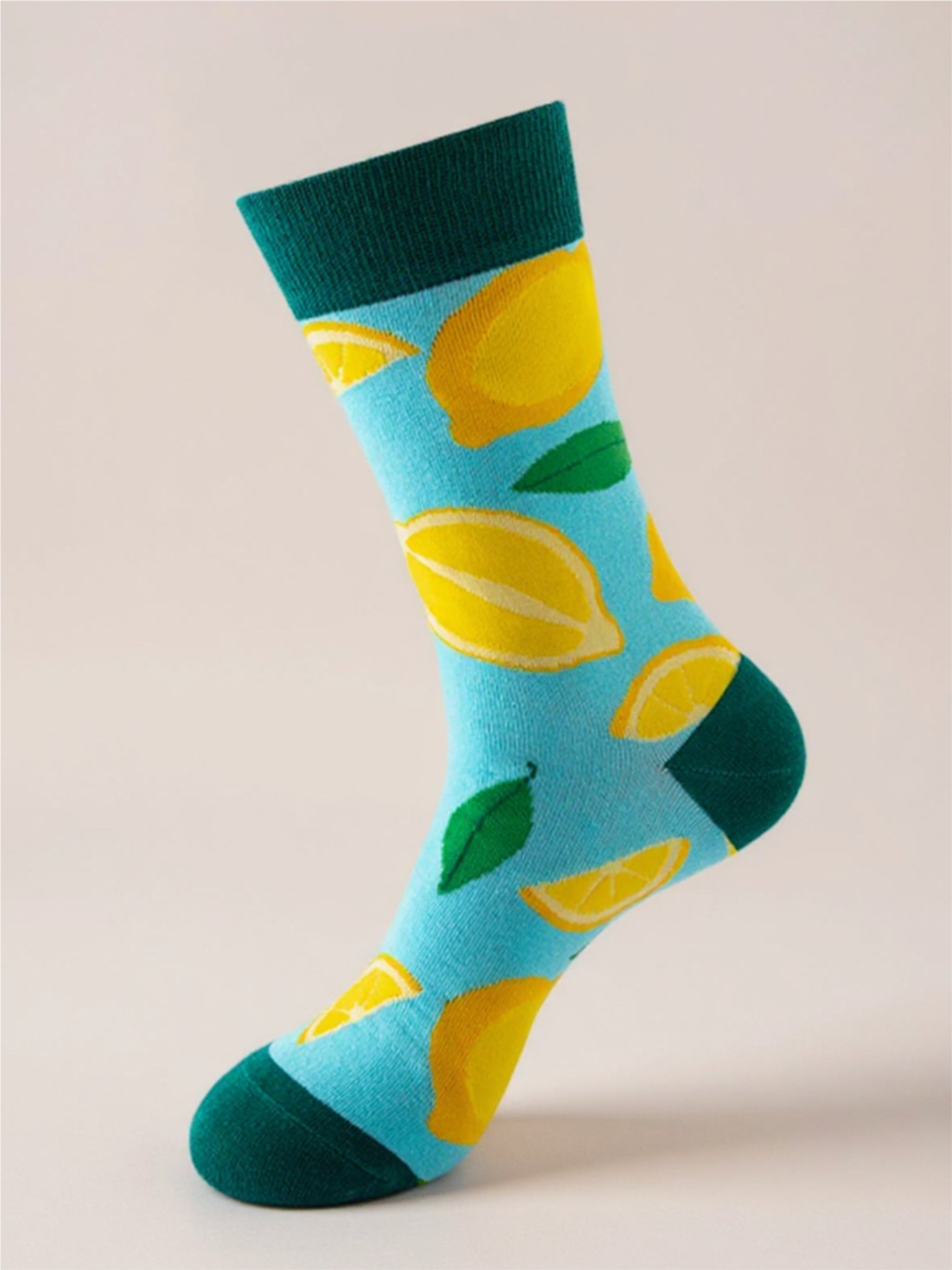 Fruit Print Knit Socks - 1 Pair