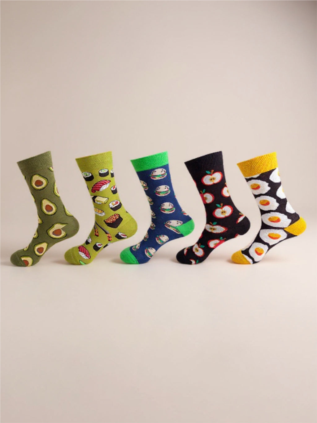 5 Pair Print Knit Socks