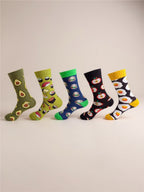 5 Pair Print Knit Socks