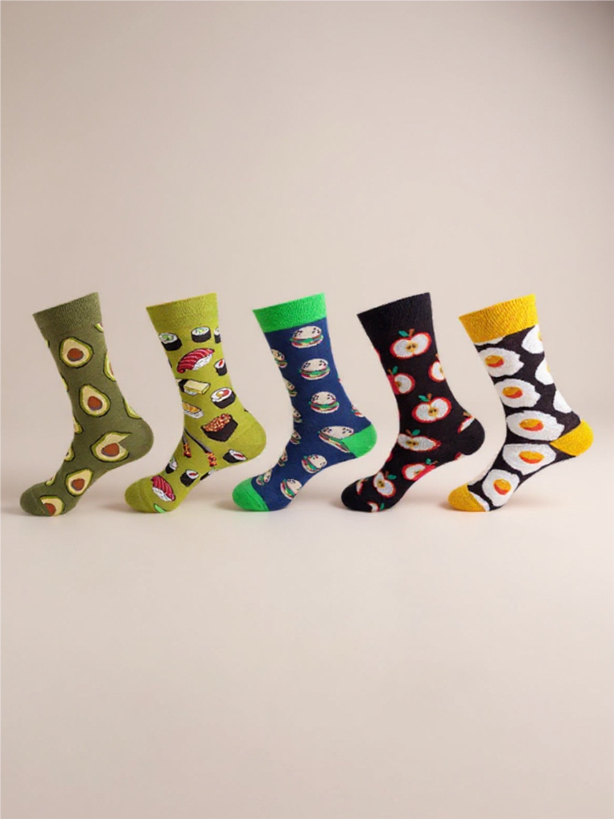 5 Pair Print Knit Socks