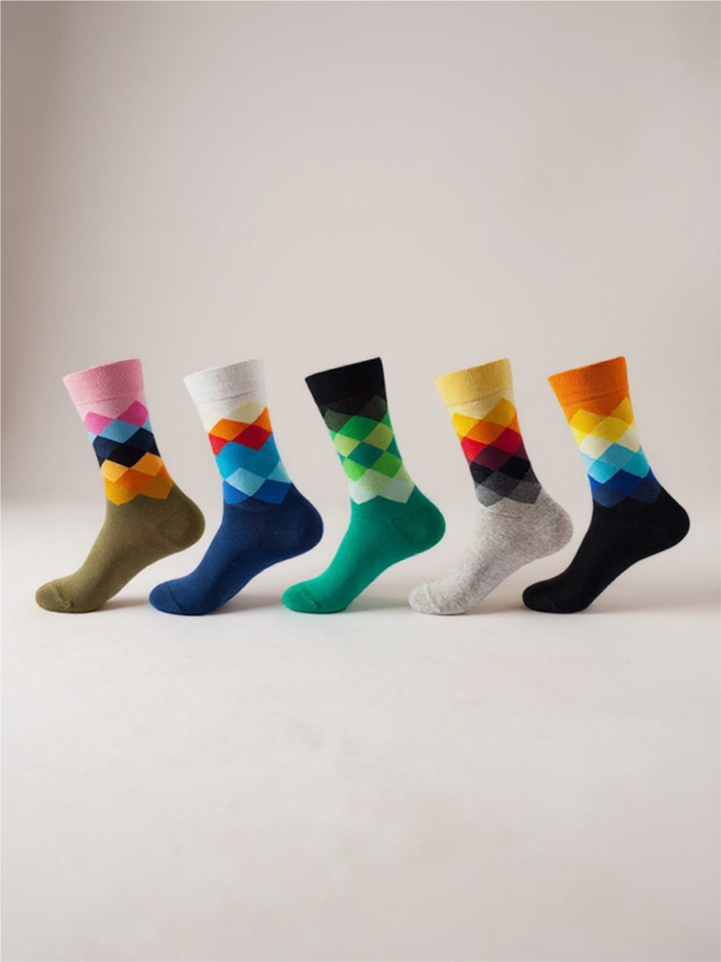 5 Pair Print Knit Socks
