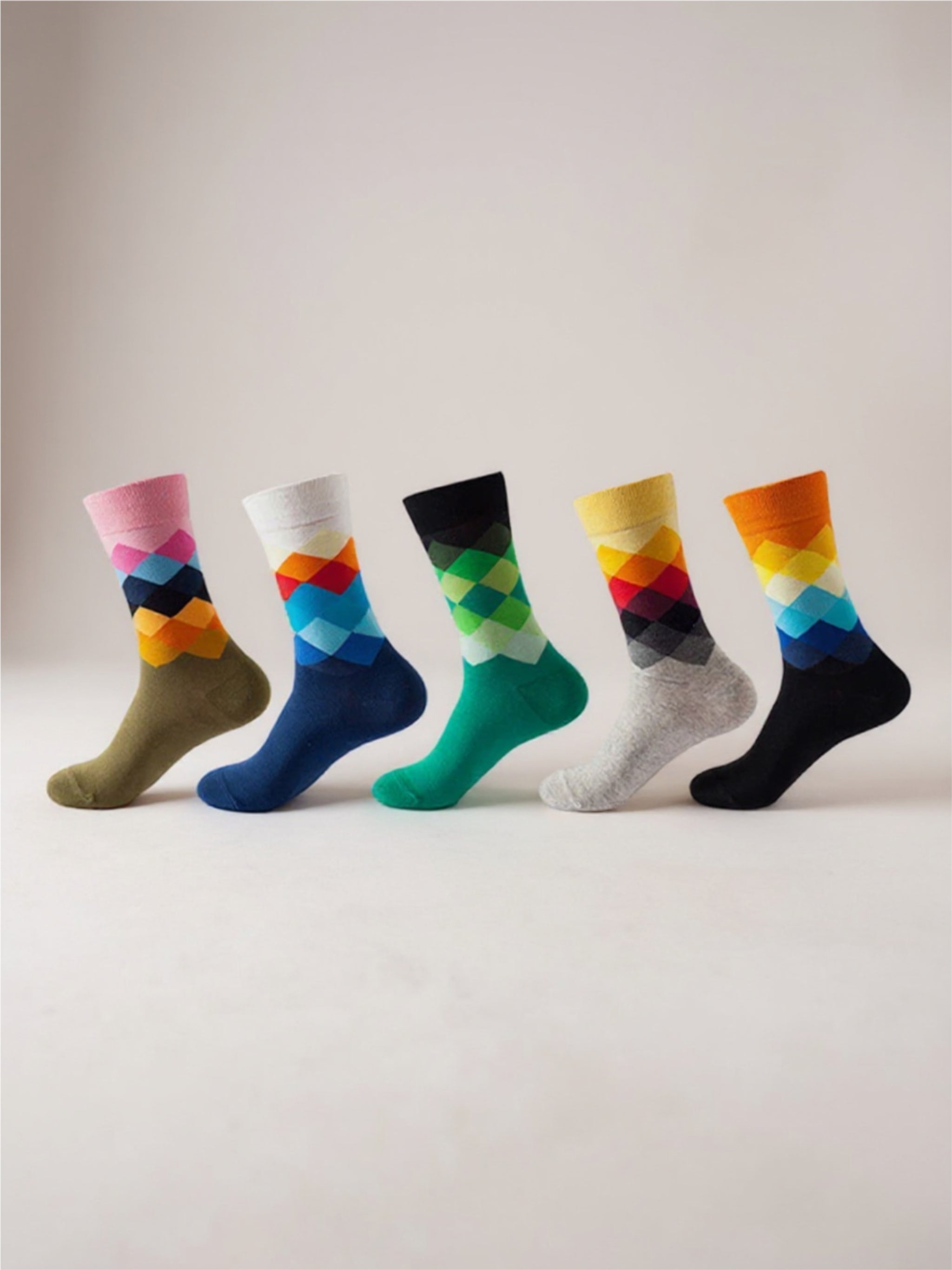 5 Pair Print Knit Socks