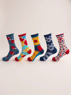 5 Pair Print Knit Socks