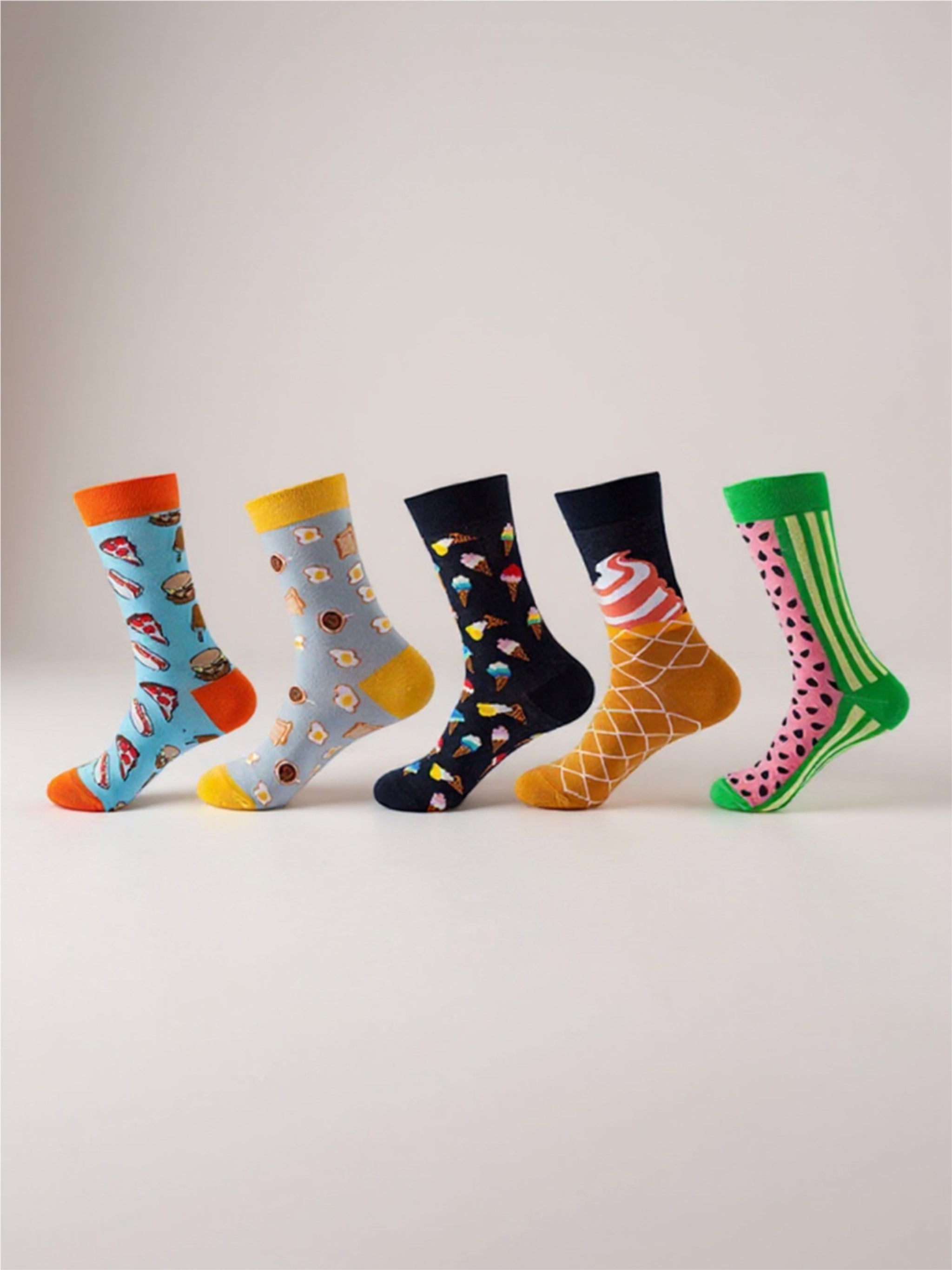 5 Pair Print Knit Socks