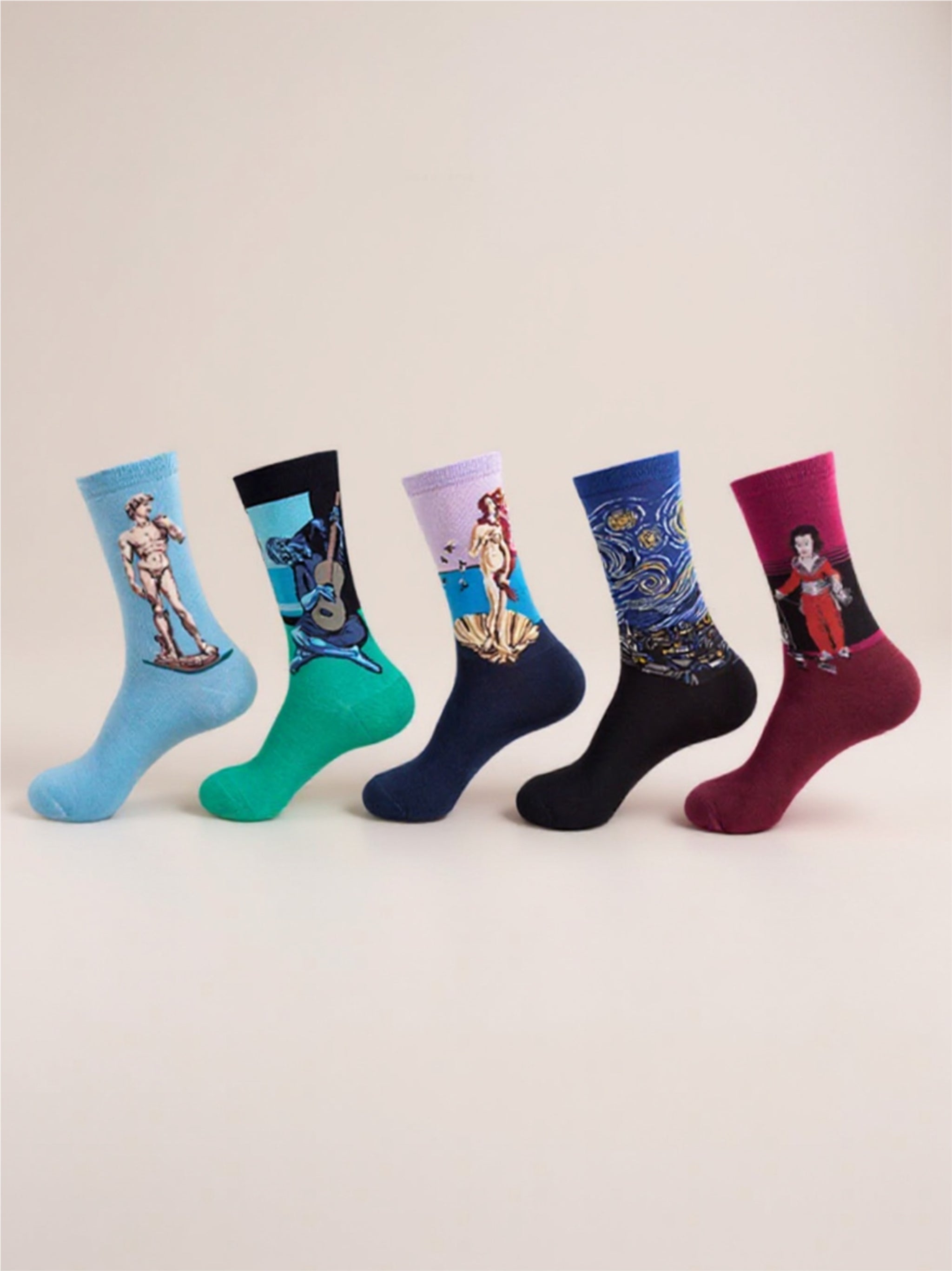 5 Pair Print Knit Socks