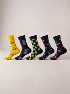 5 Pair Print Knit Socks