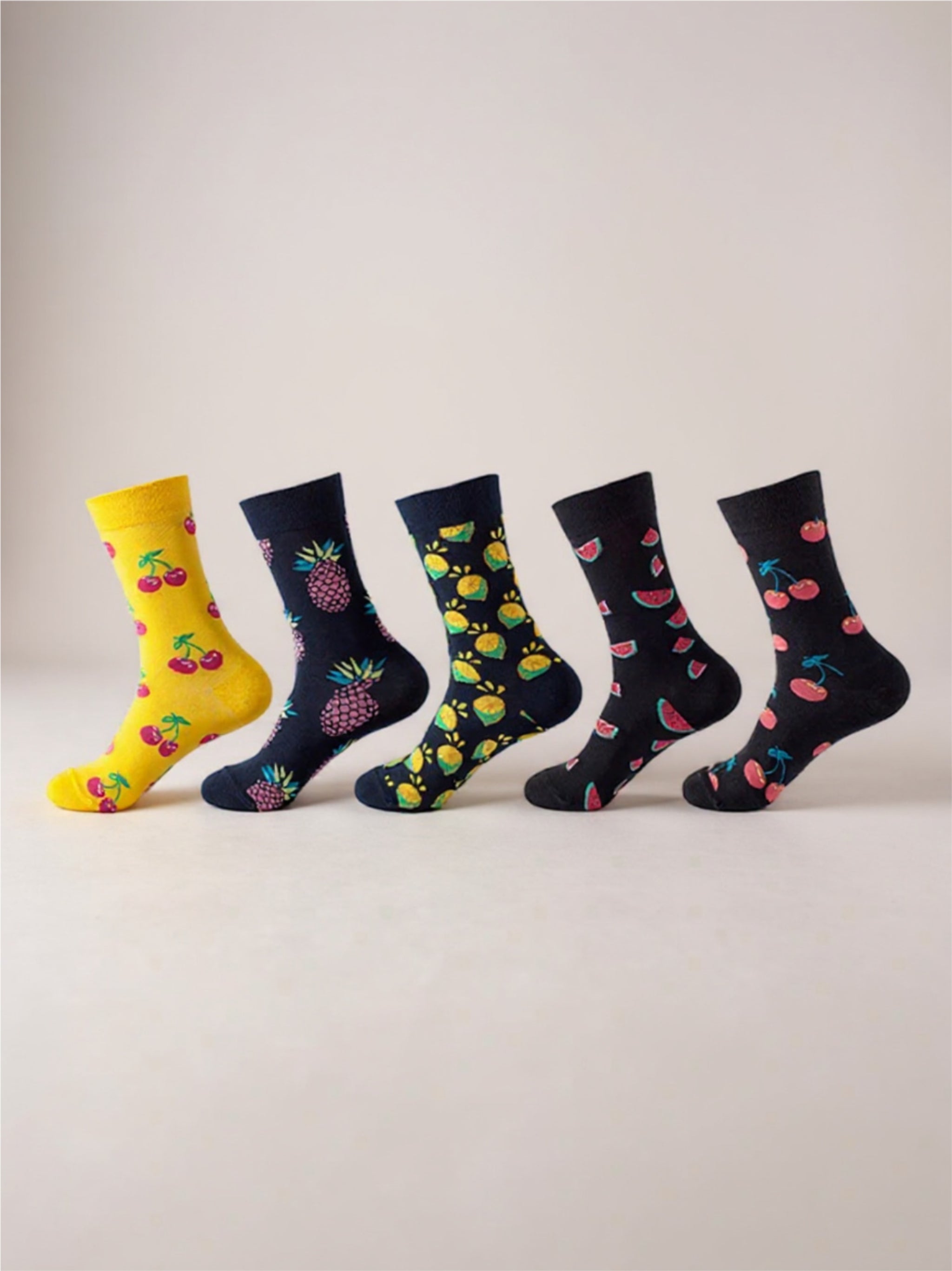 5 Pair Print Knit Socks