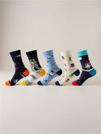 5 Pair Print Knit Socks