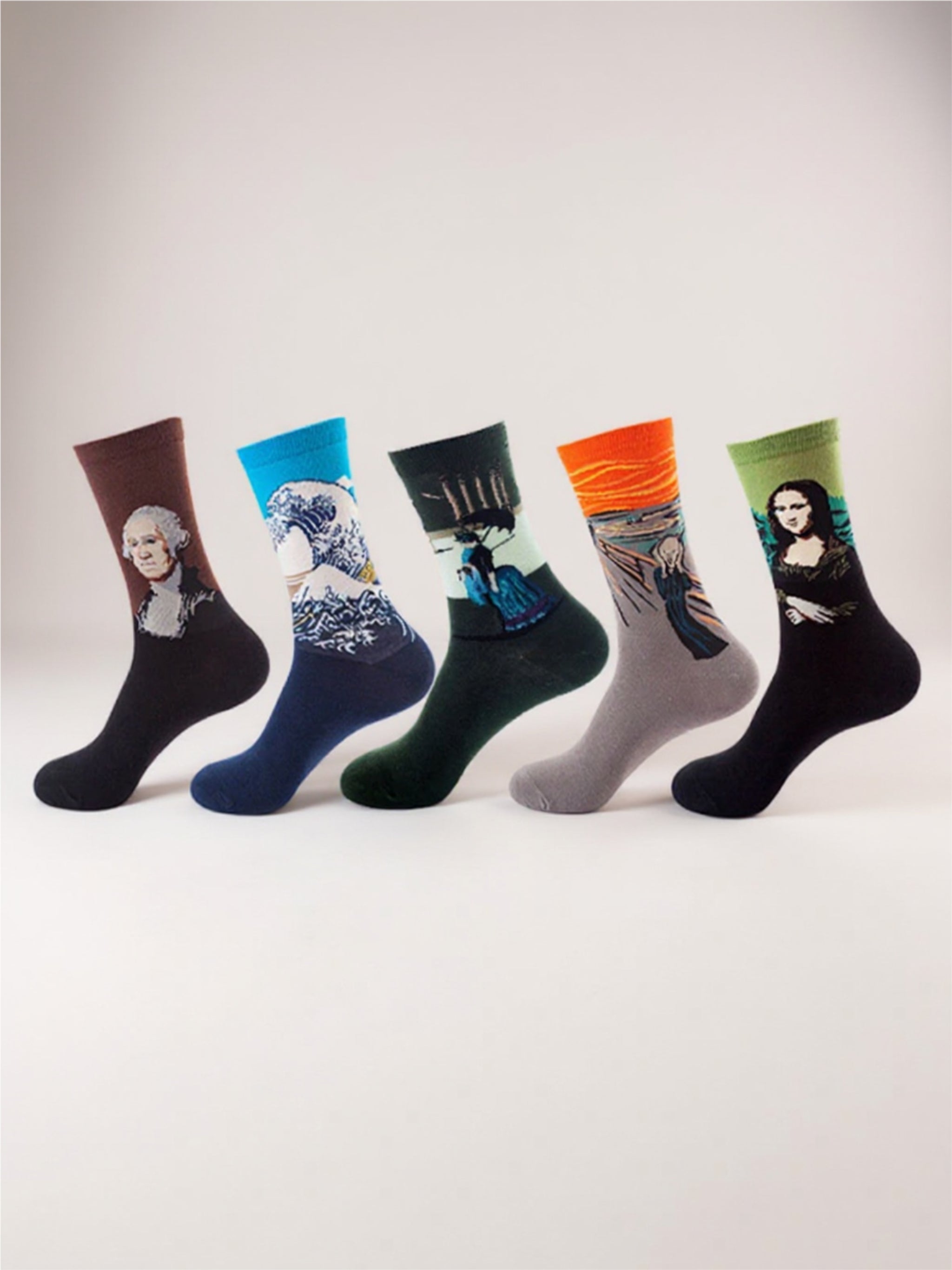 5 Pair Print Knit Socks