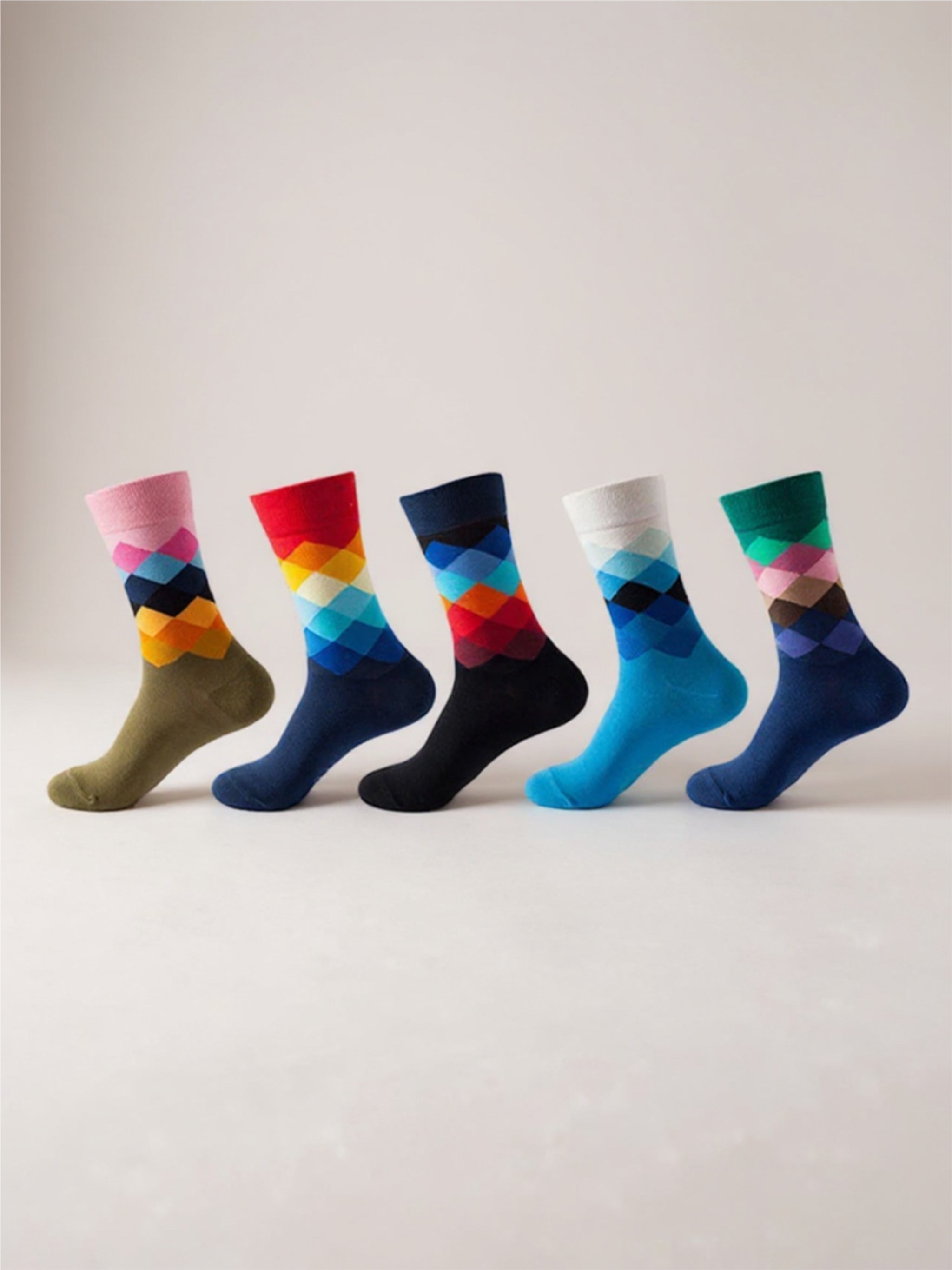 5 Pair Print Knit Socks