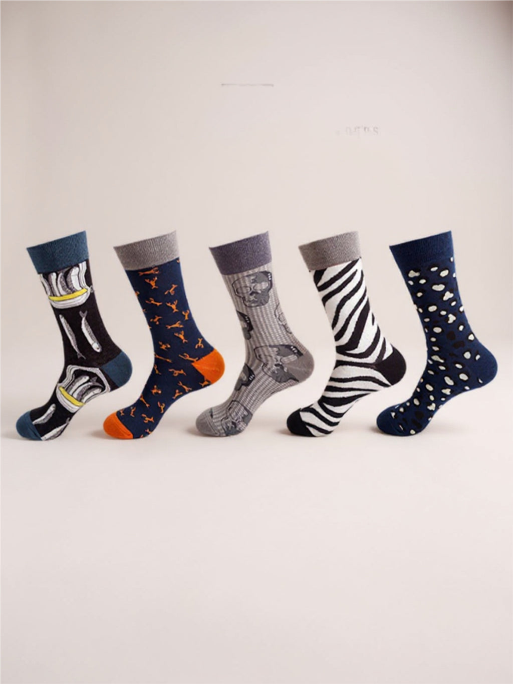 5 Pair Print Knit Socks