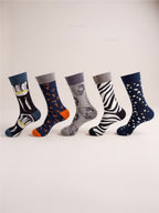 5 Pair Print Knit Socks
