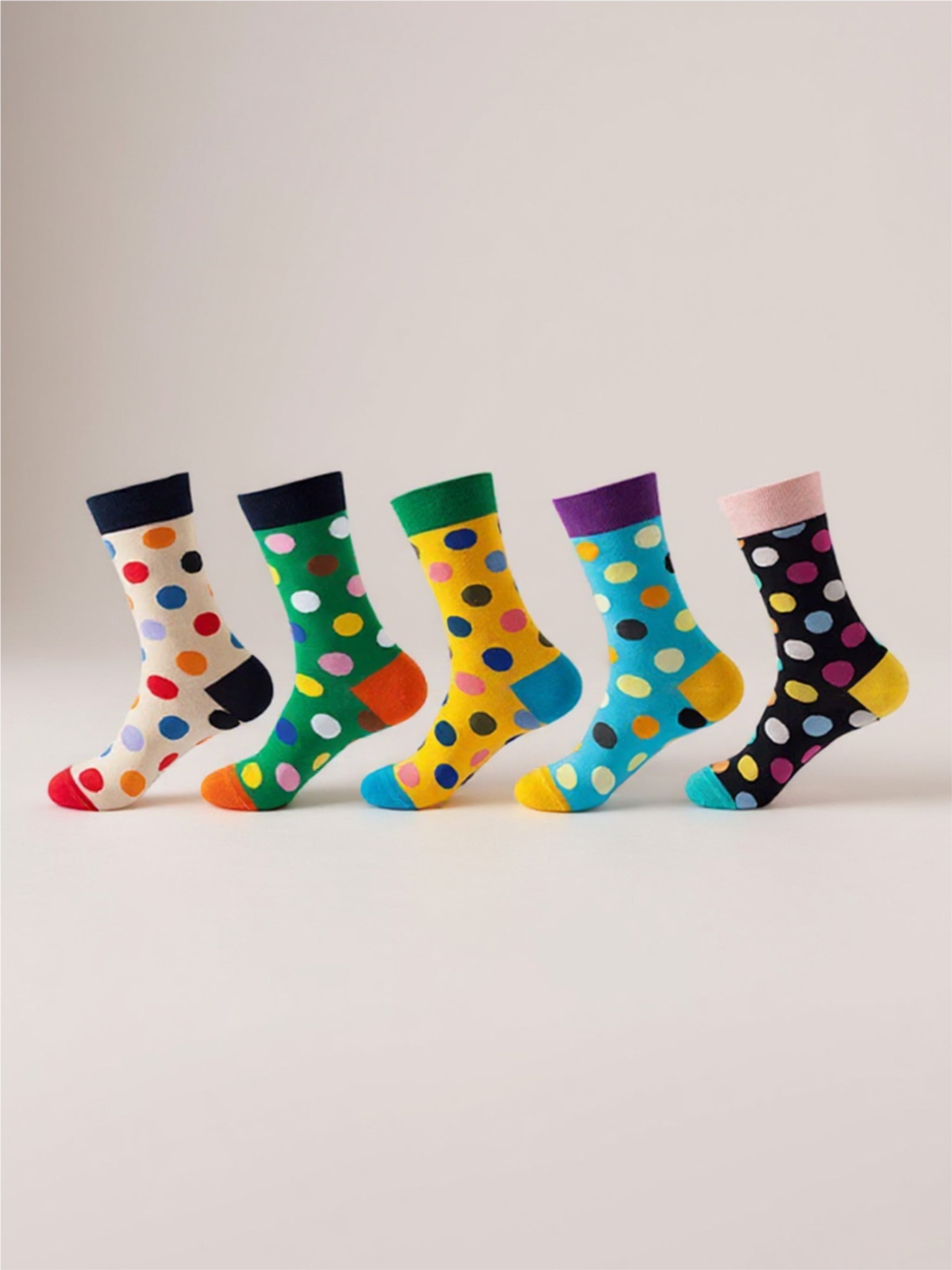 5 Pair Print Knit Socks