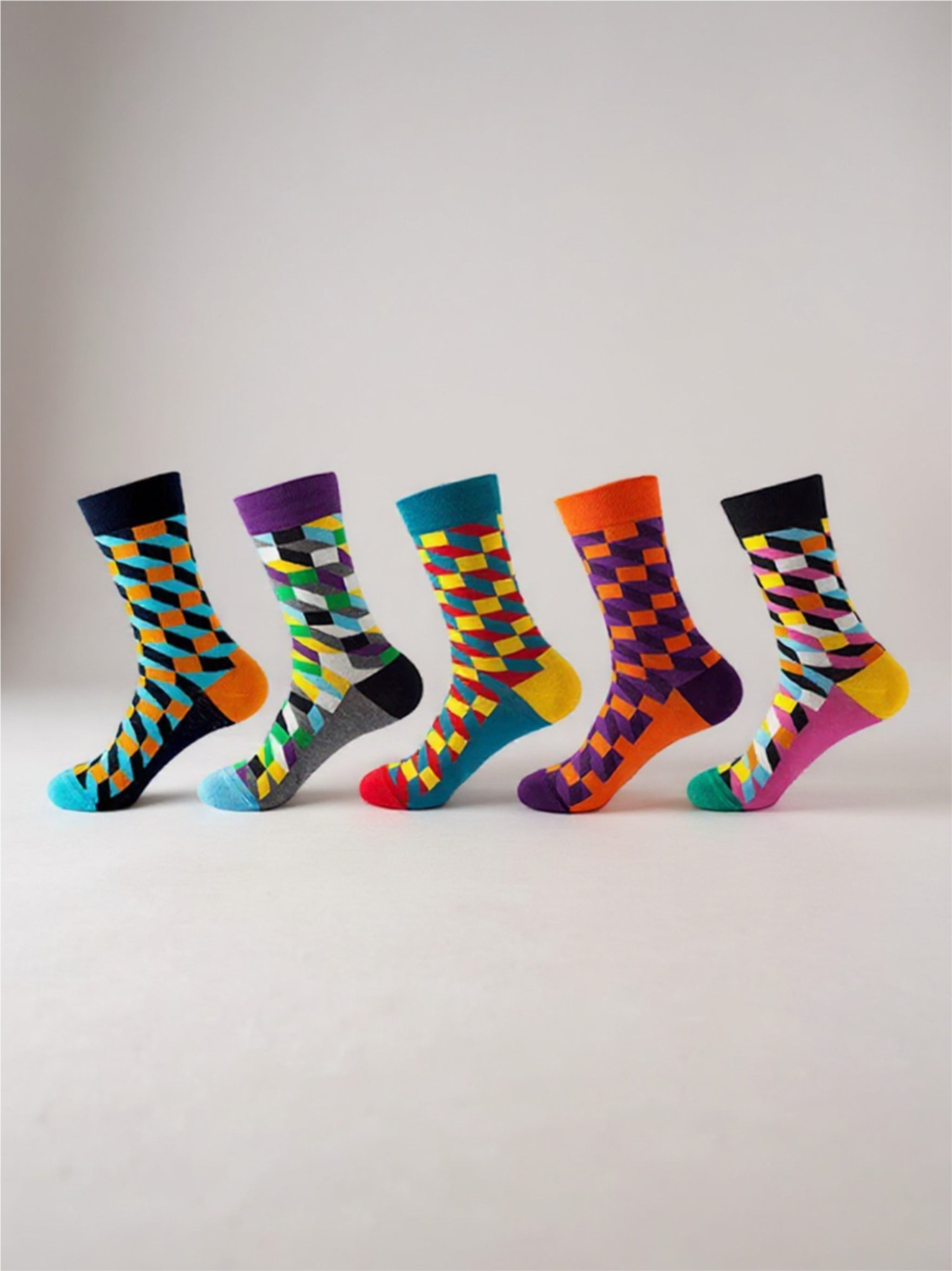 5 Pair Print Knit Socks