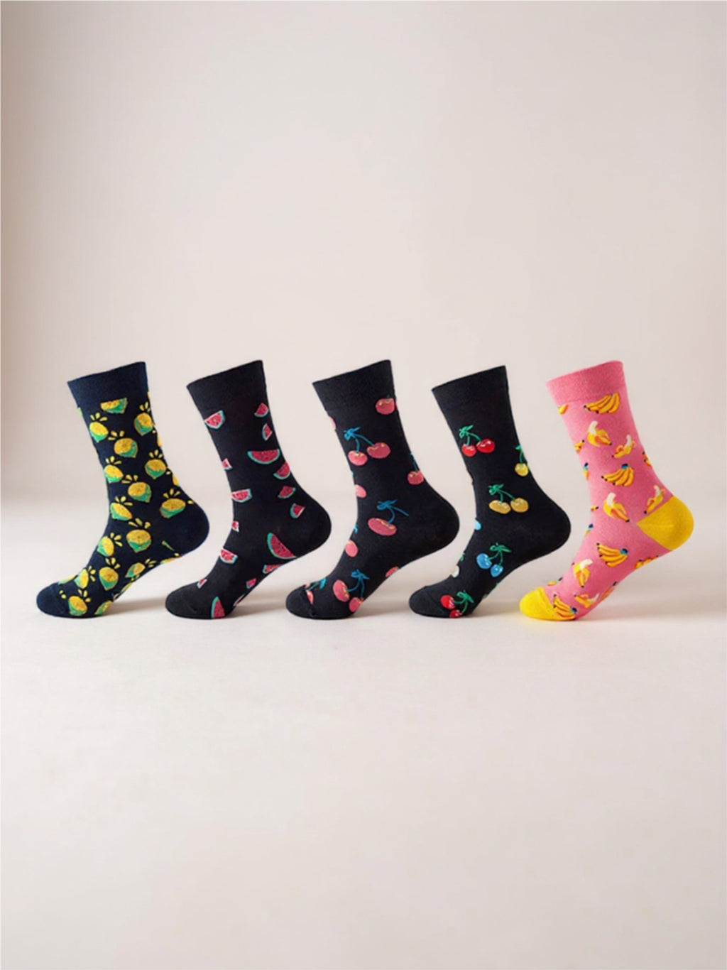 5 Pair Print Knit Socks