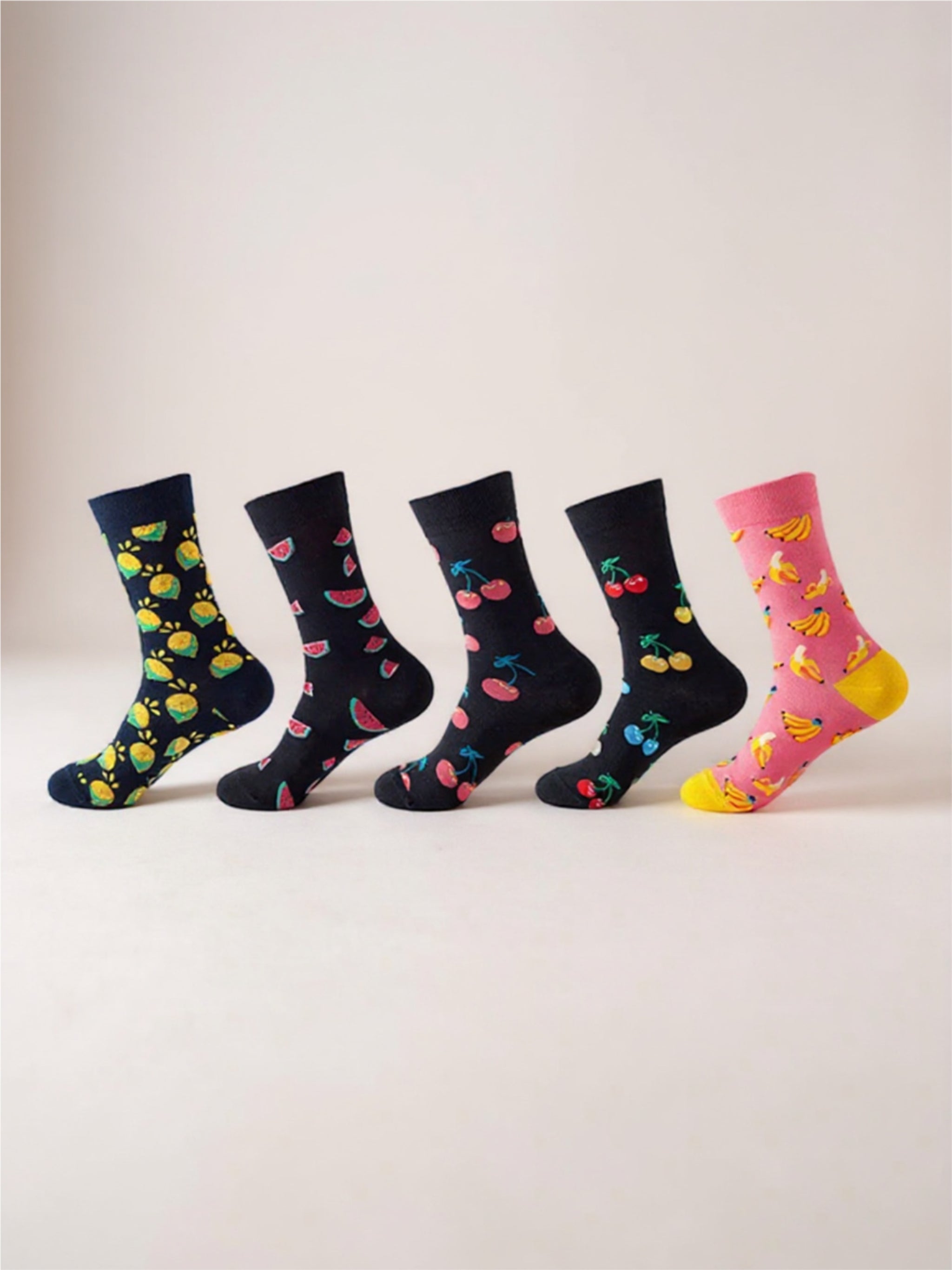 5 Pair Print Knit Socks