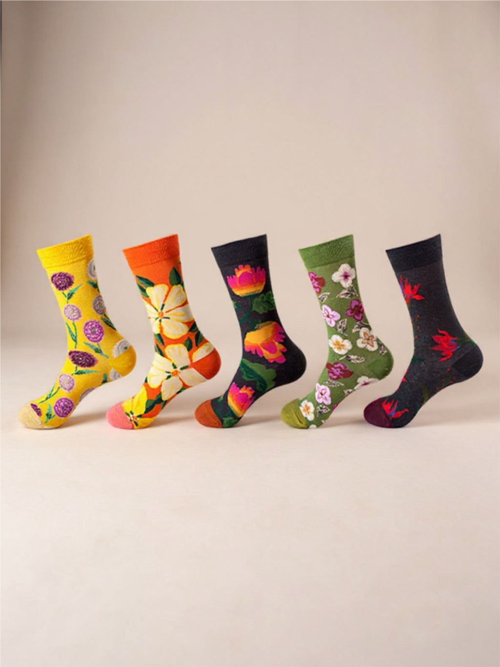 5 Pair Print Knit Socks