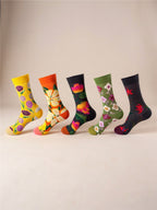 5 Pair Print Knit Socks