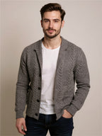Cable Knit Button Up Cardigan