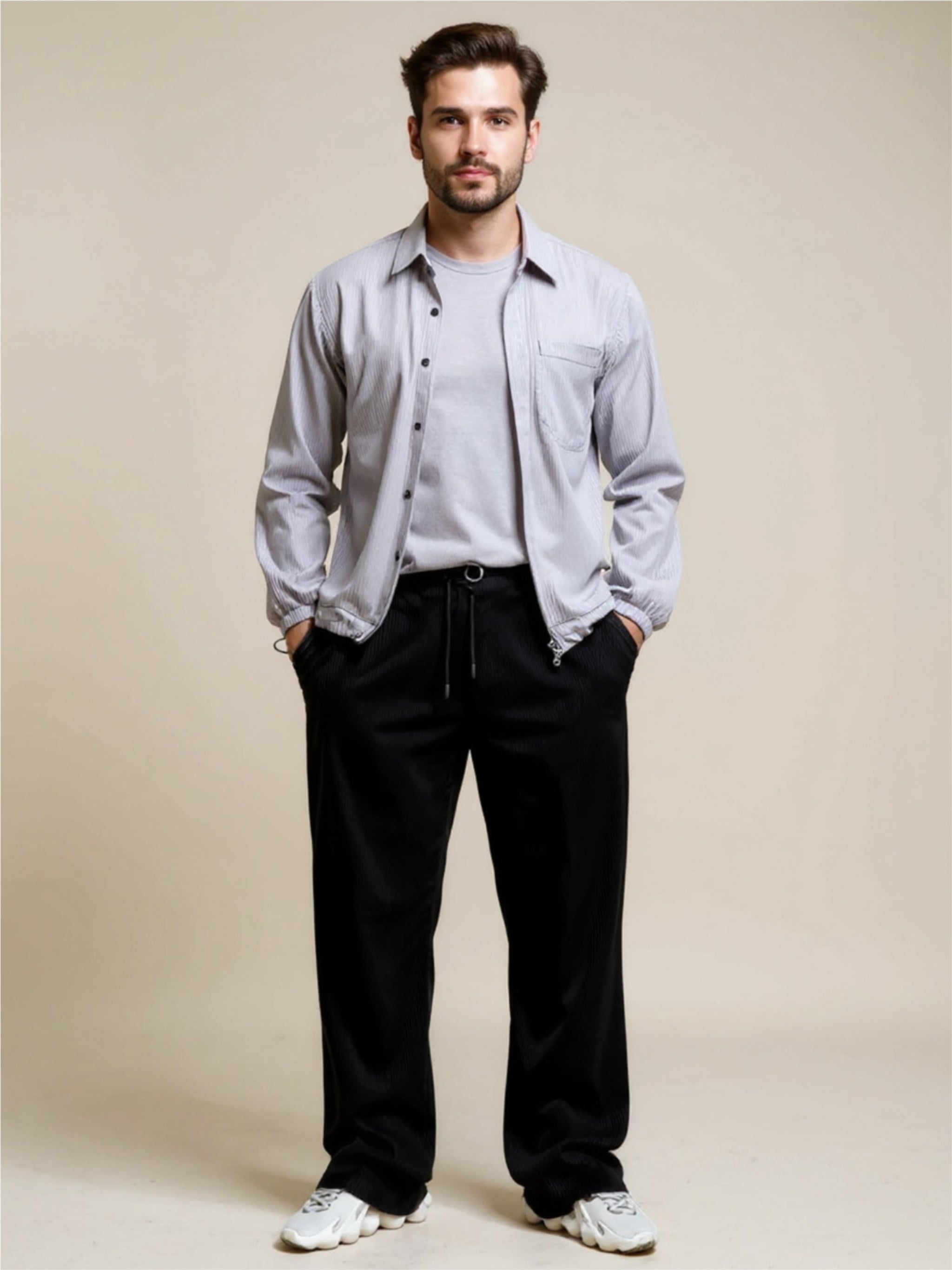 Drawstring Wide Leg Pants