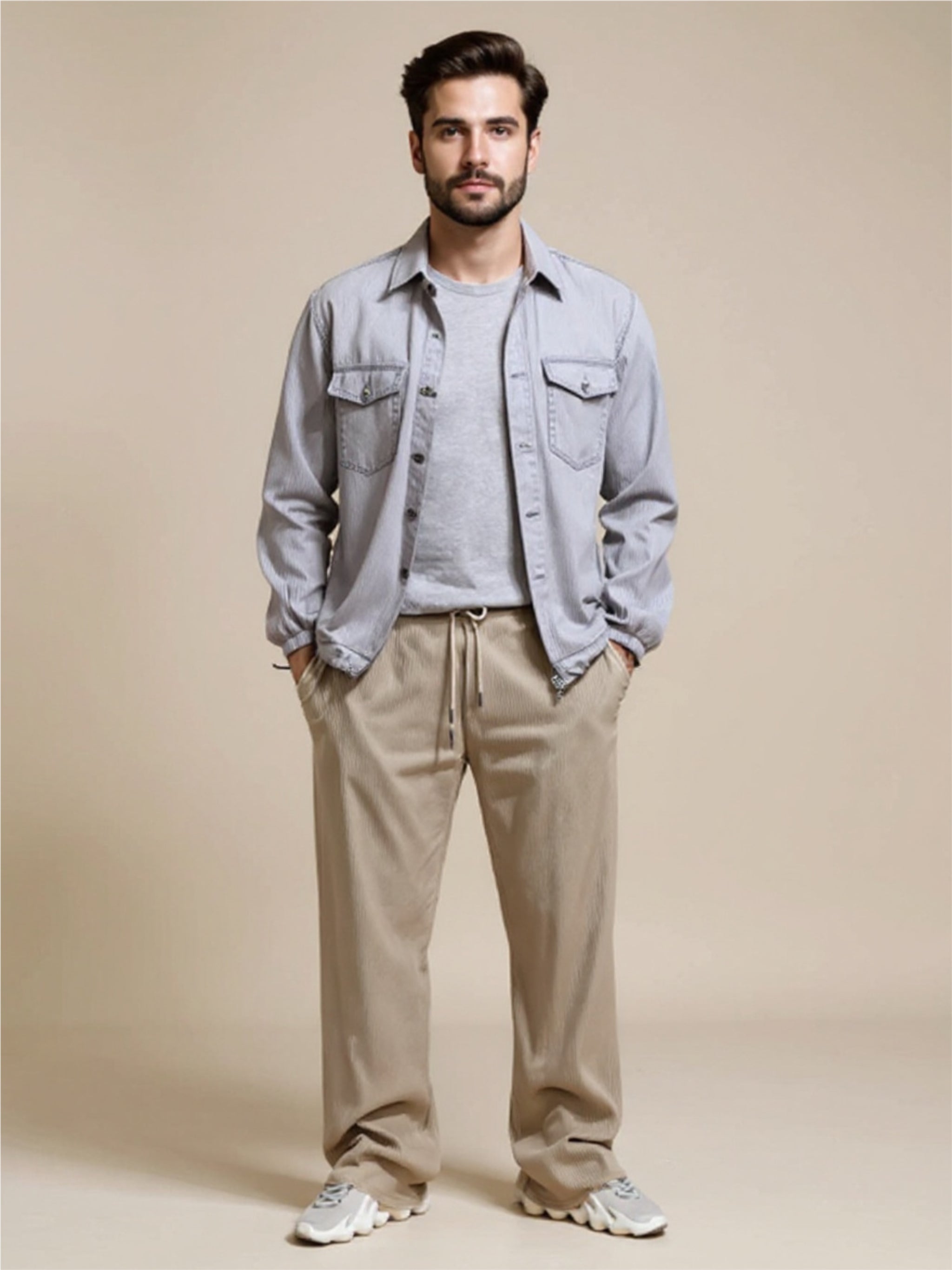 Drawstring Wide Leg Pants