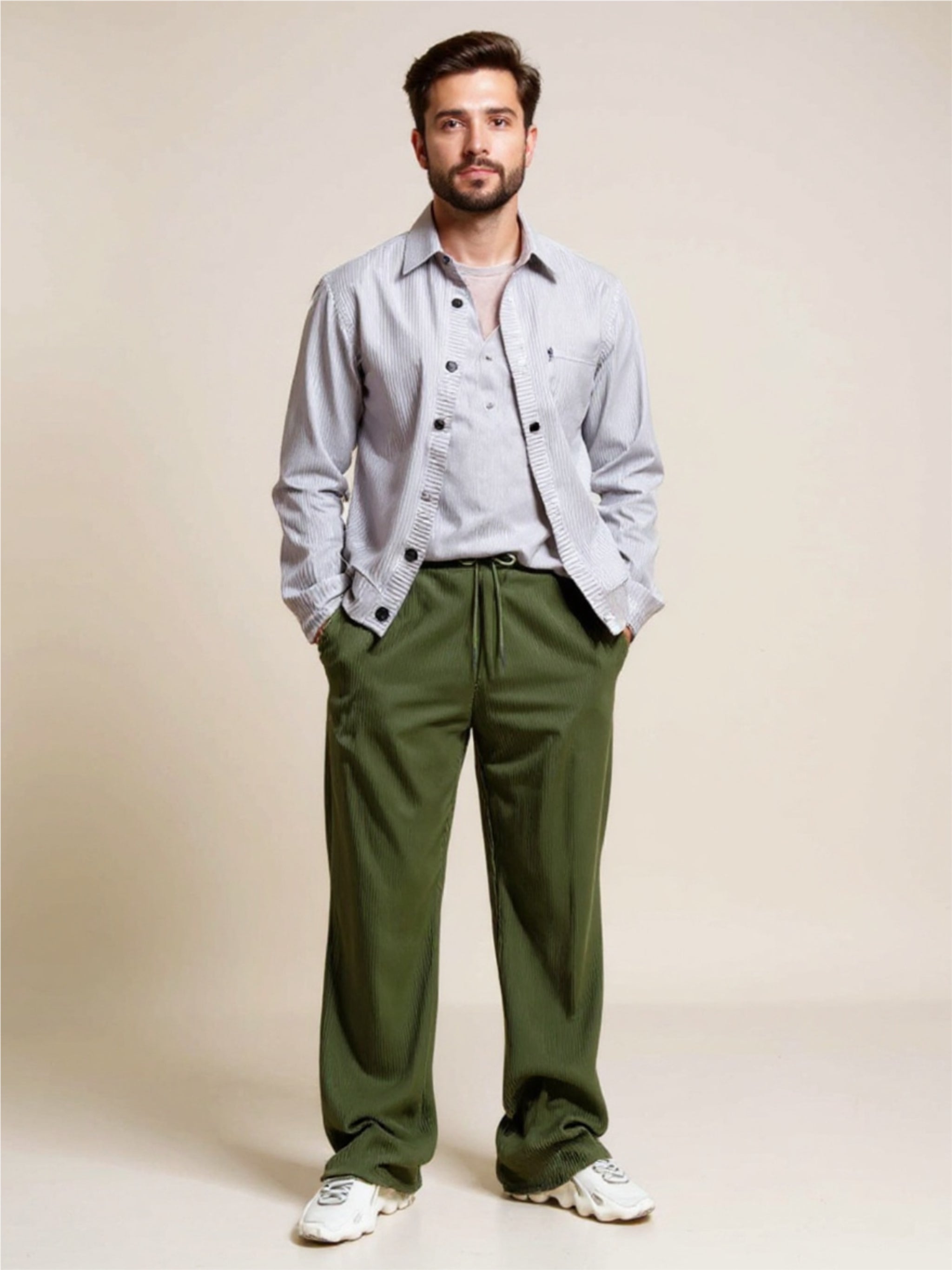 Drawstring Wide Leg Pants