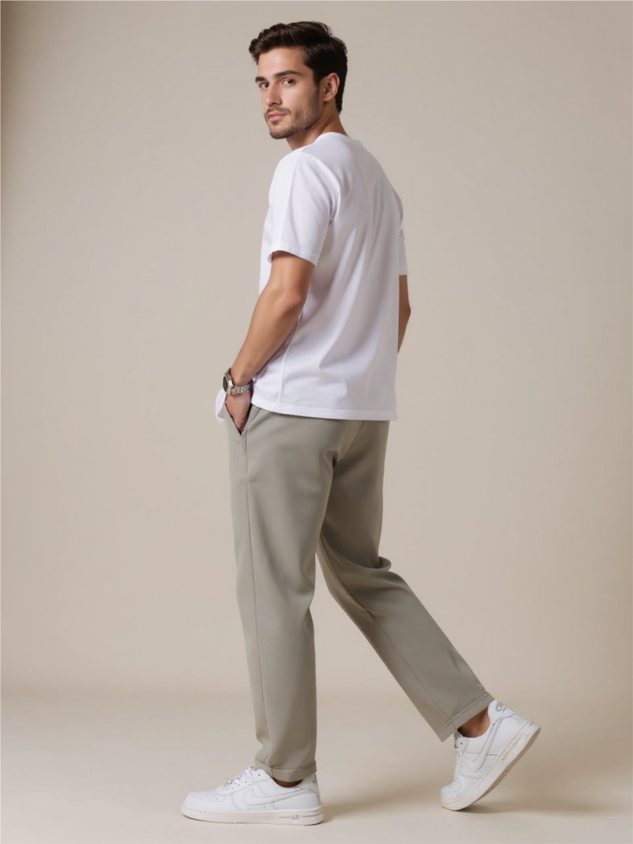 Relaxed Fit Casual Pants