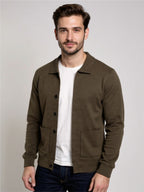 Button-Up Cardigan with Pockets