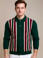 Striped Button Up Cardigan