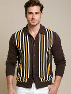 Striped Button Up Cardigan