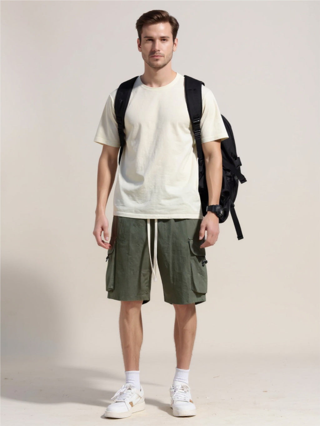 Drawstring Cargo Shorts