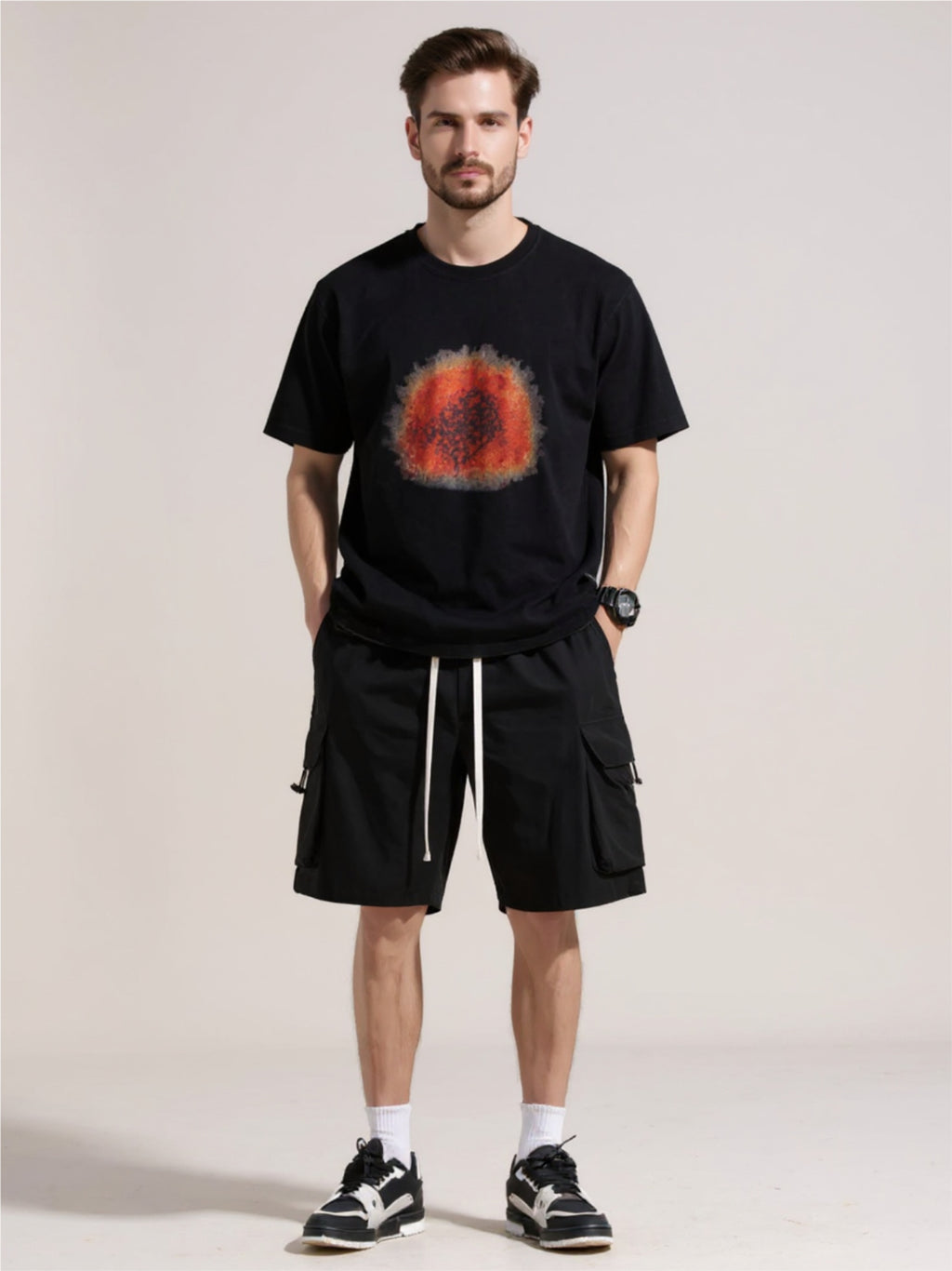 Drawstring Cargo Shorts