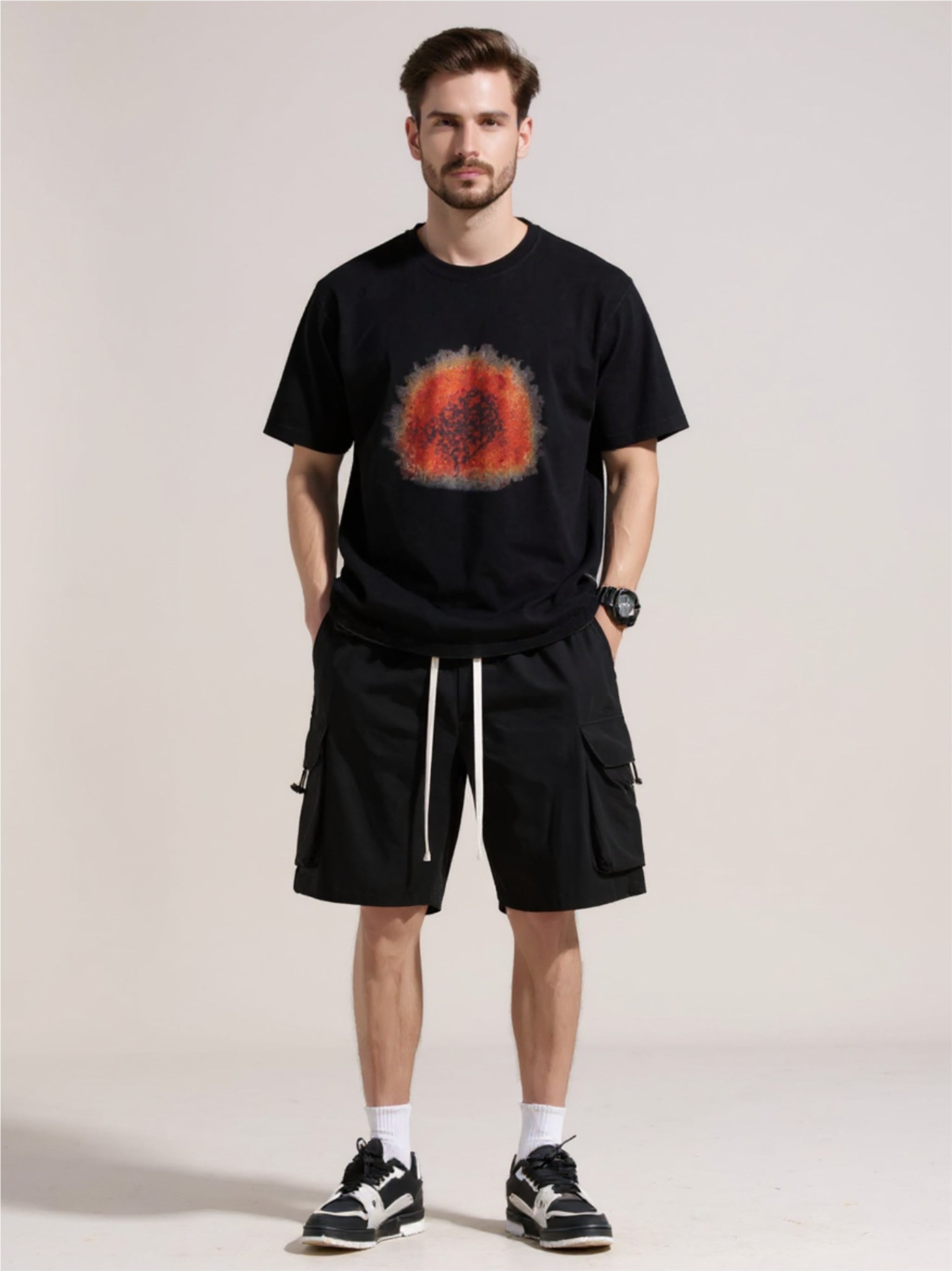 Drawstring Cargo Shorts