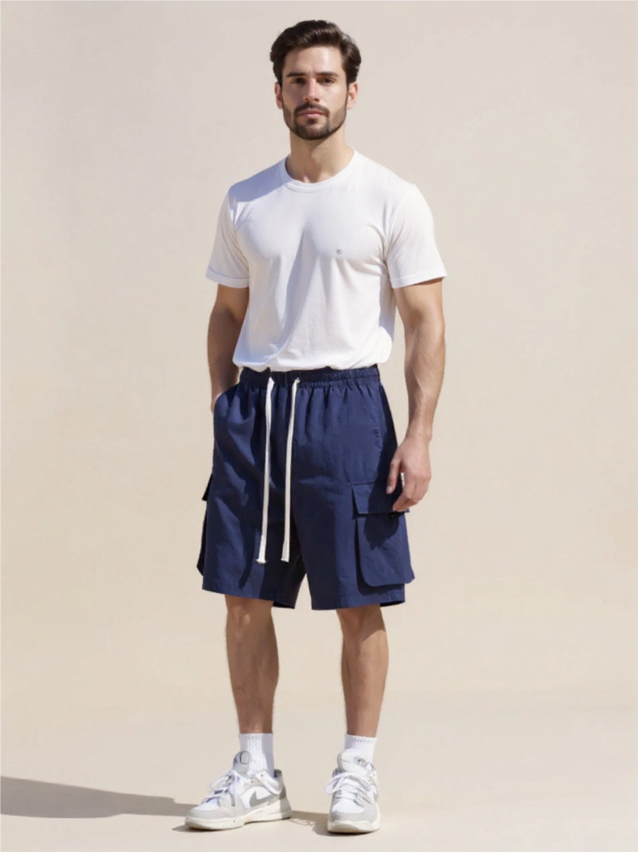 Drawstring Cargo Shorts