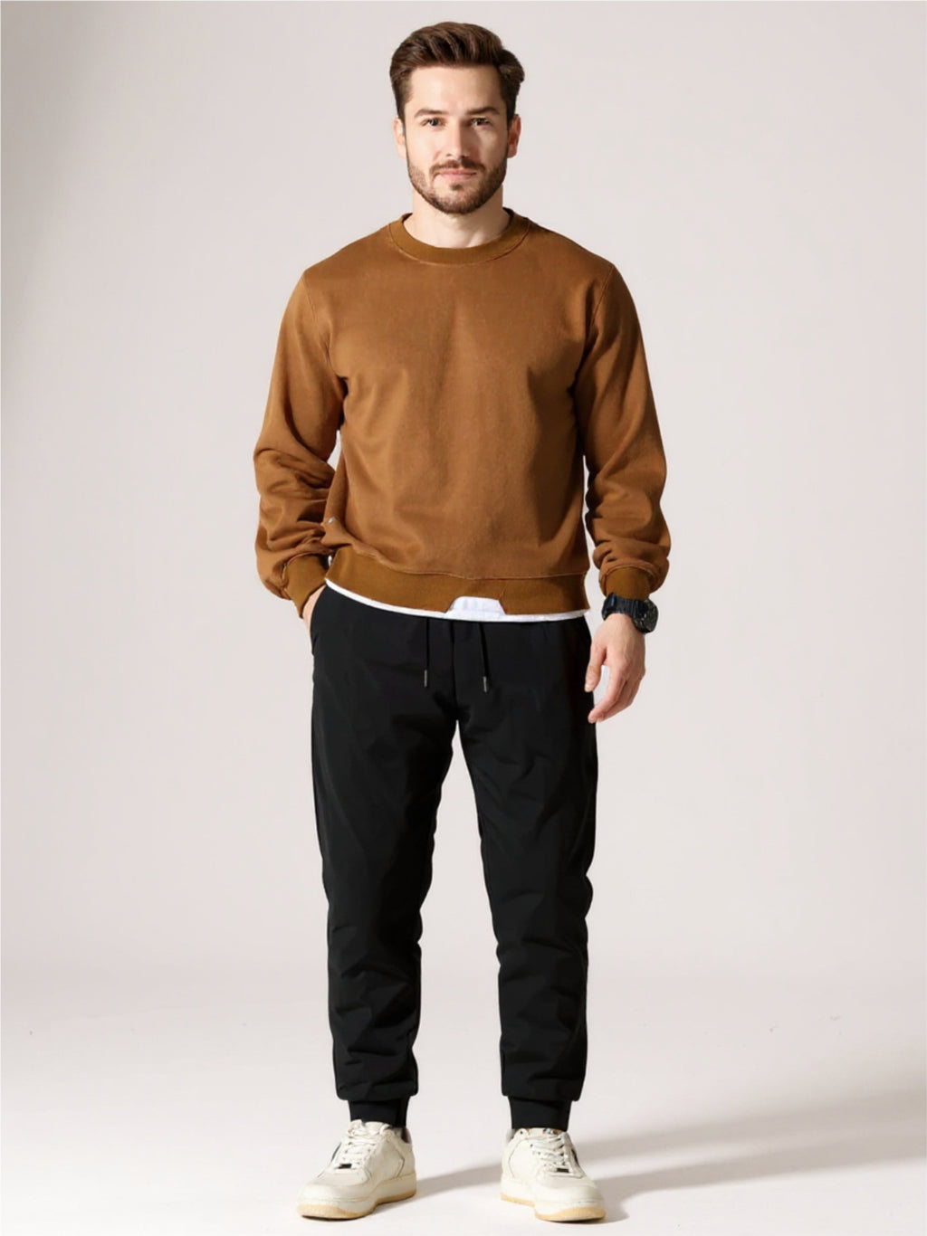Black Relaxed Fit Pants with Pockets