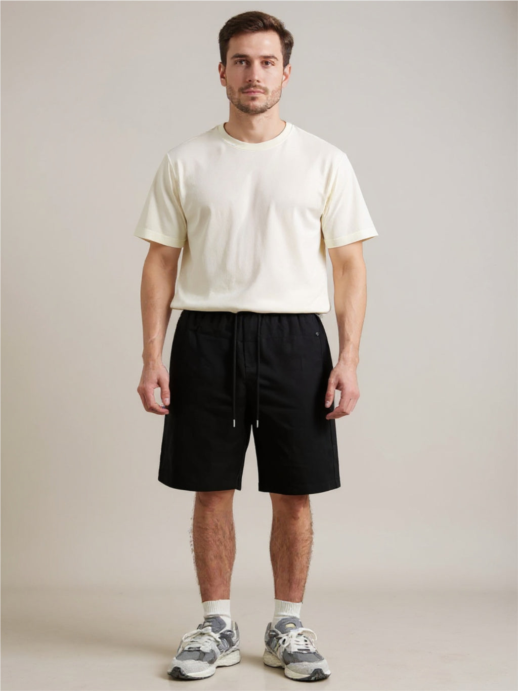 Drawstring Pocketed Shorts