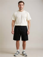 Drawstring Pocketed Shorts