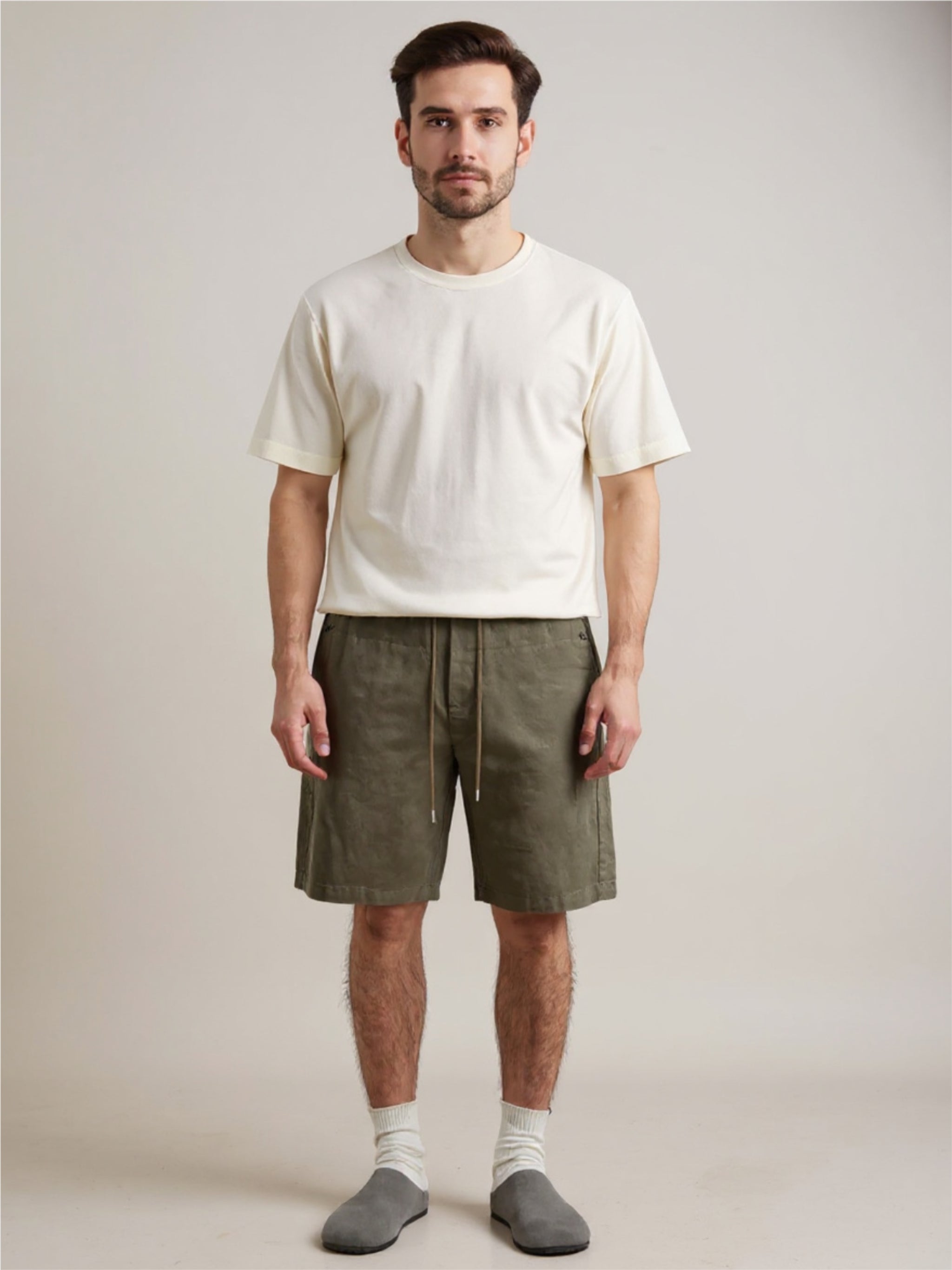 Drawstring Pocketed Shorts