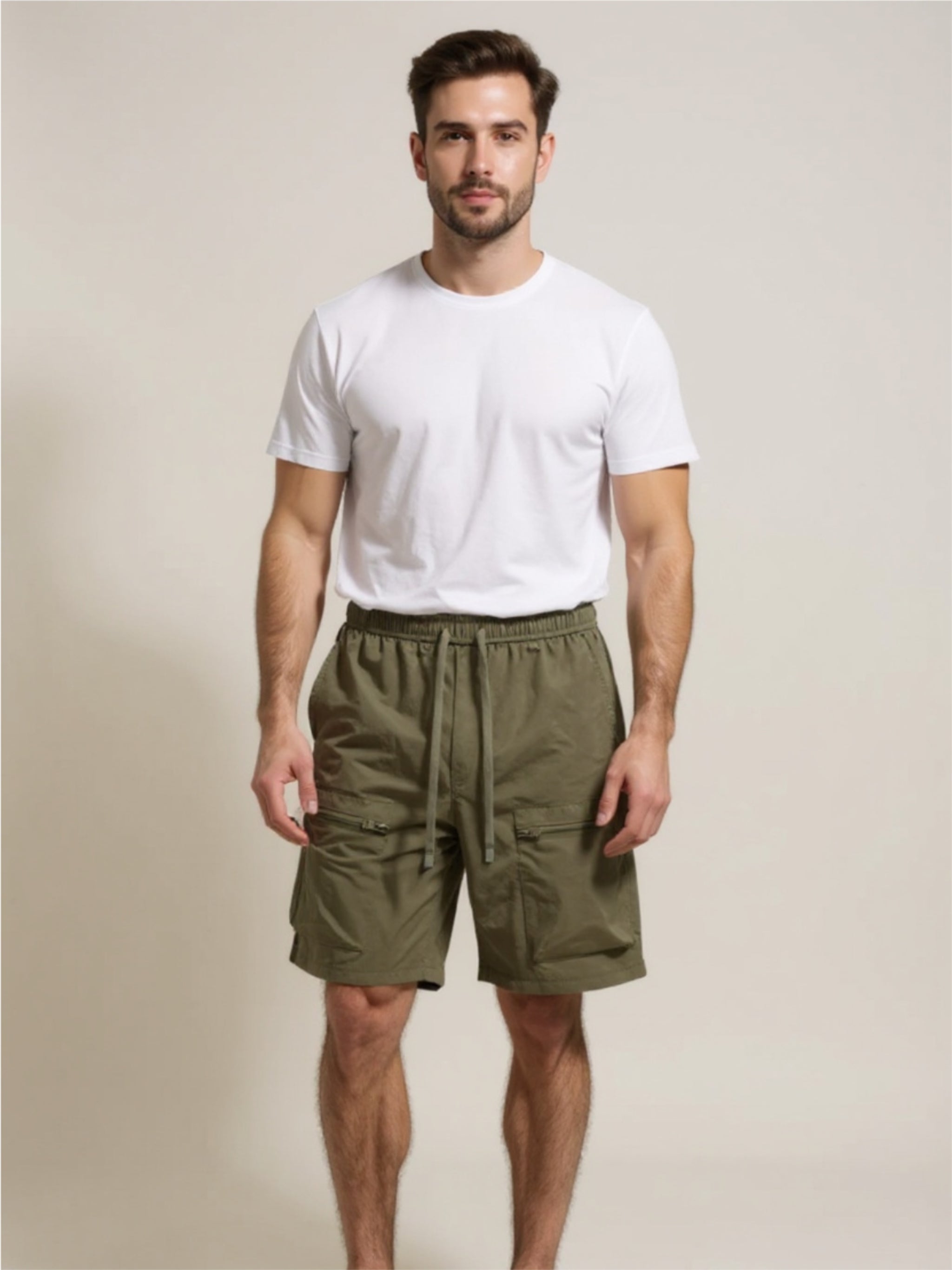 Drawstring Cargo Shorts