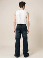 Raw Hem Jeans with Pockets