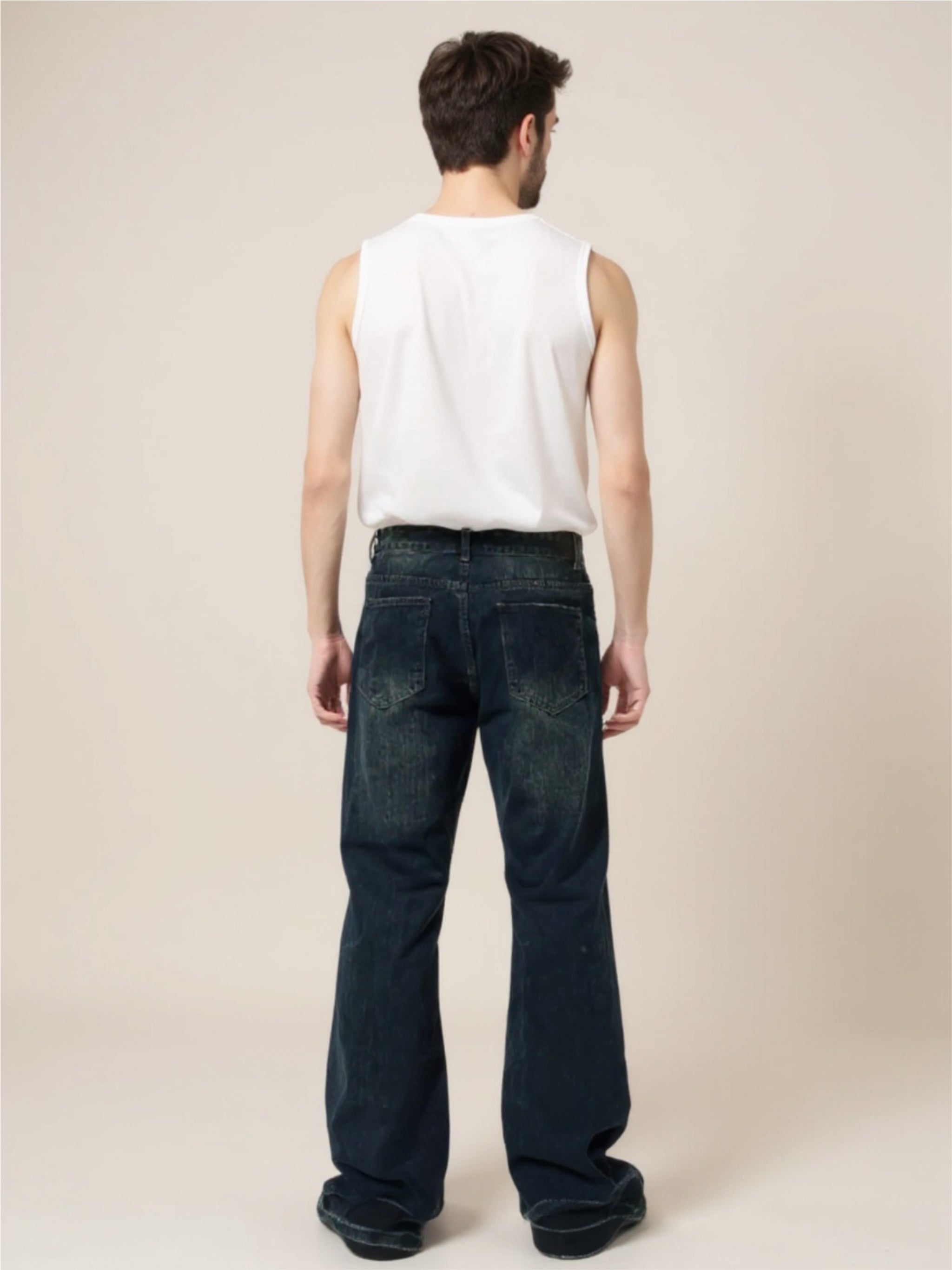 Raw Hem Jeans with Pockets