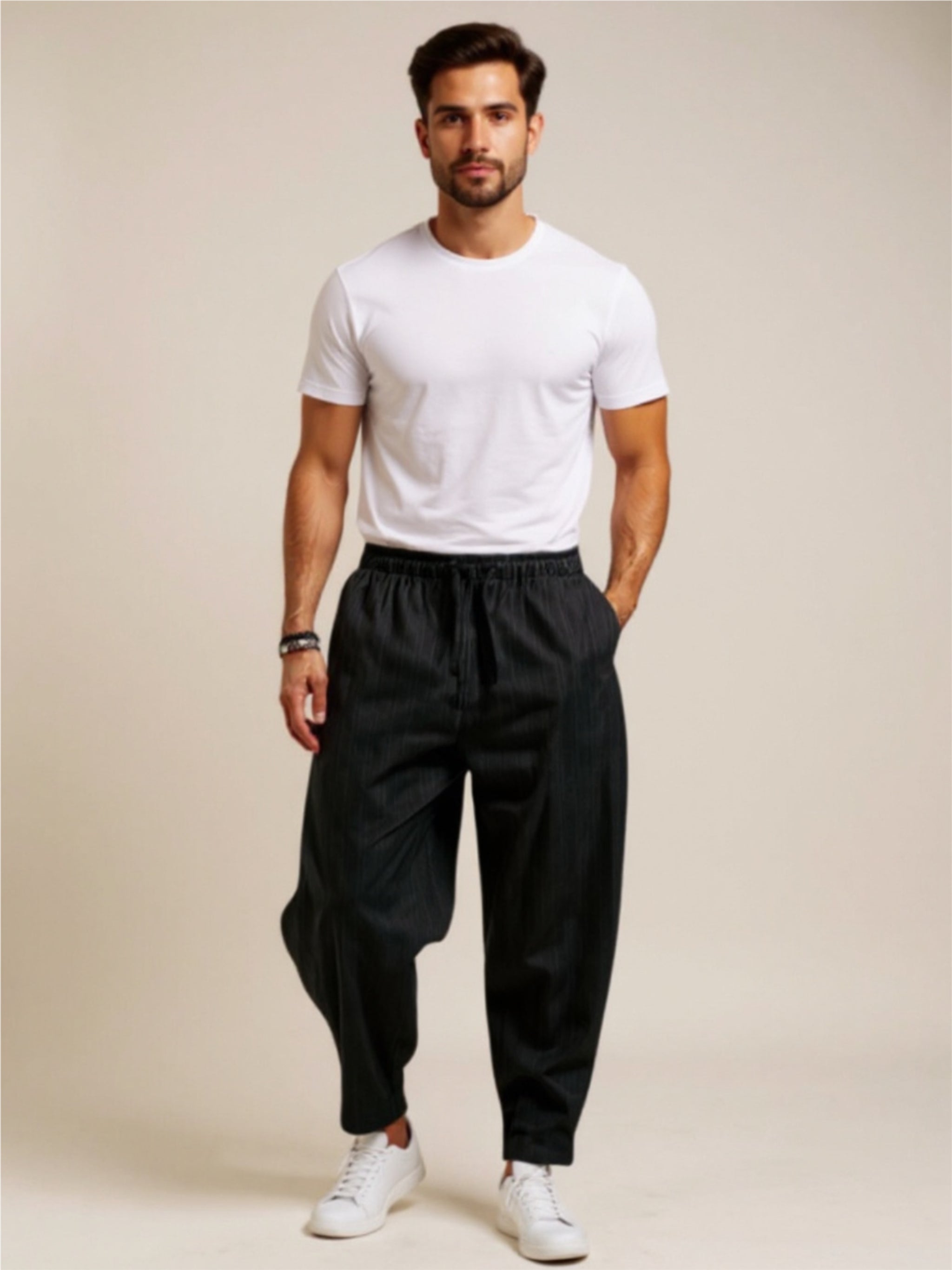 Drawstring Pants with Pockets