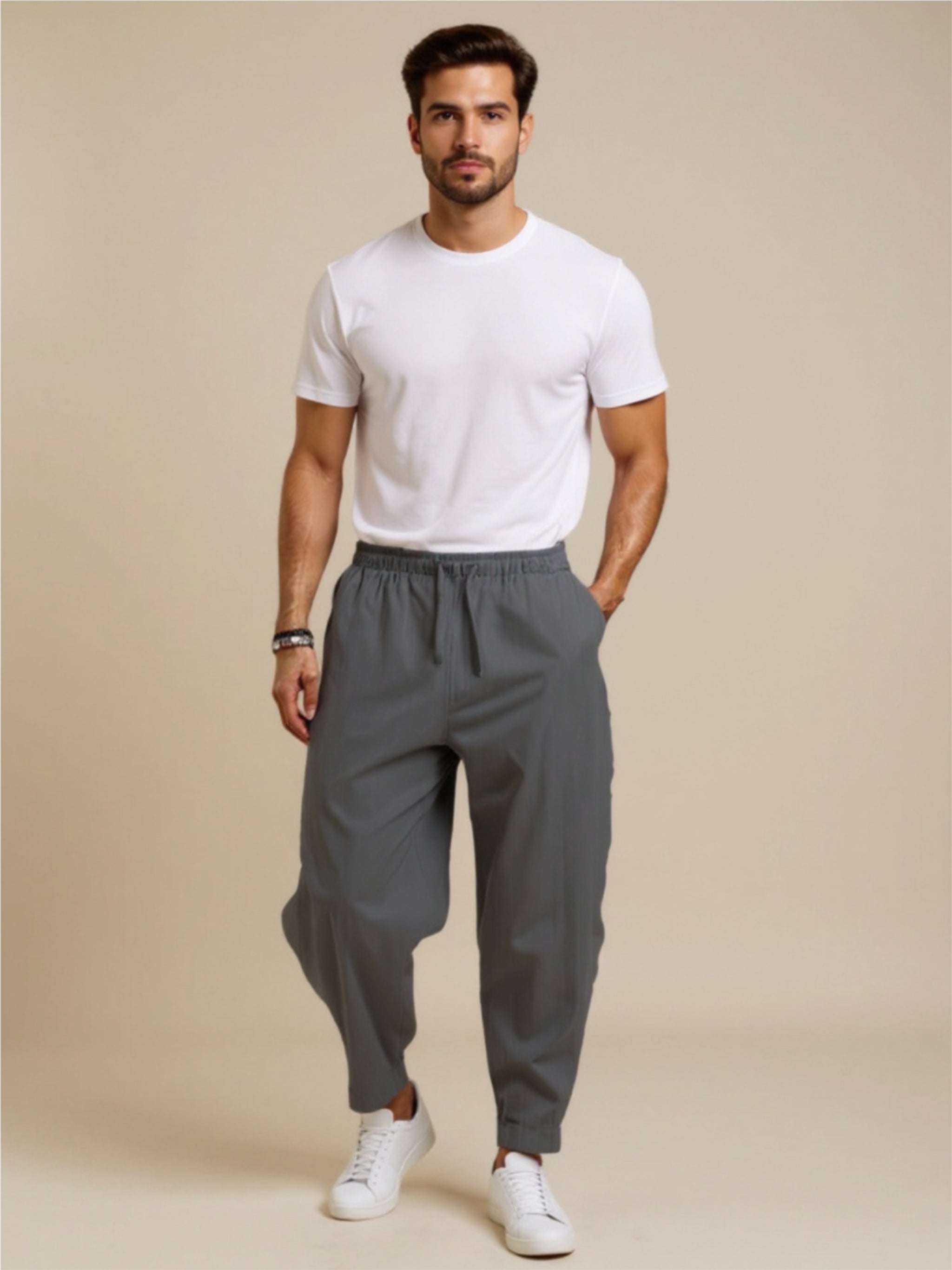 Drawstring Pants with Pockets