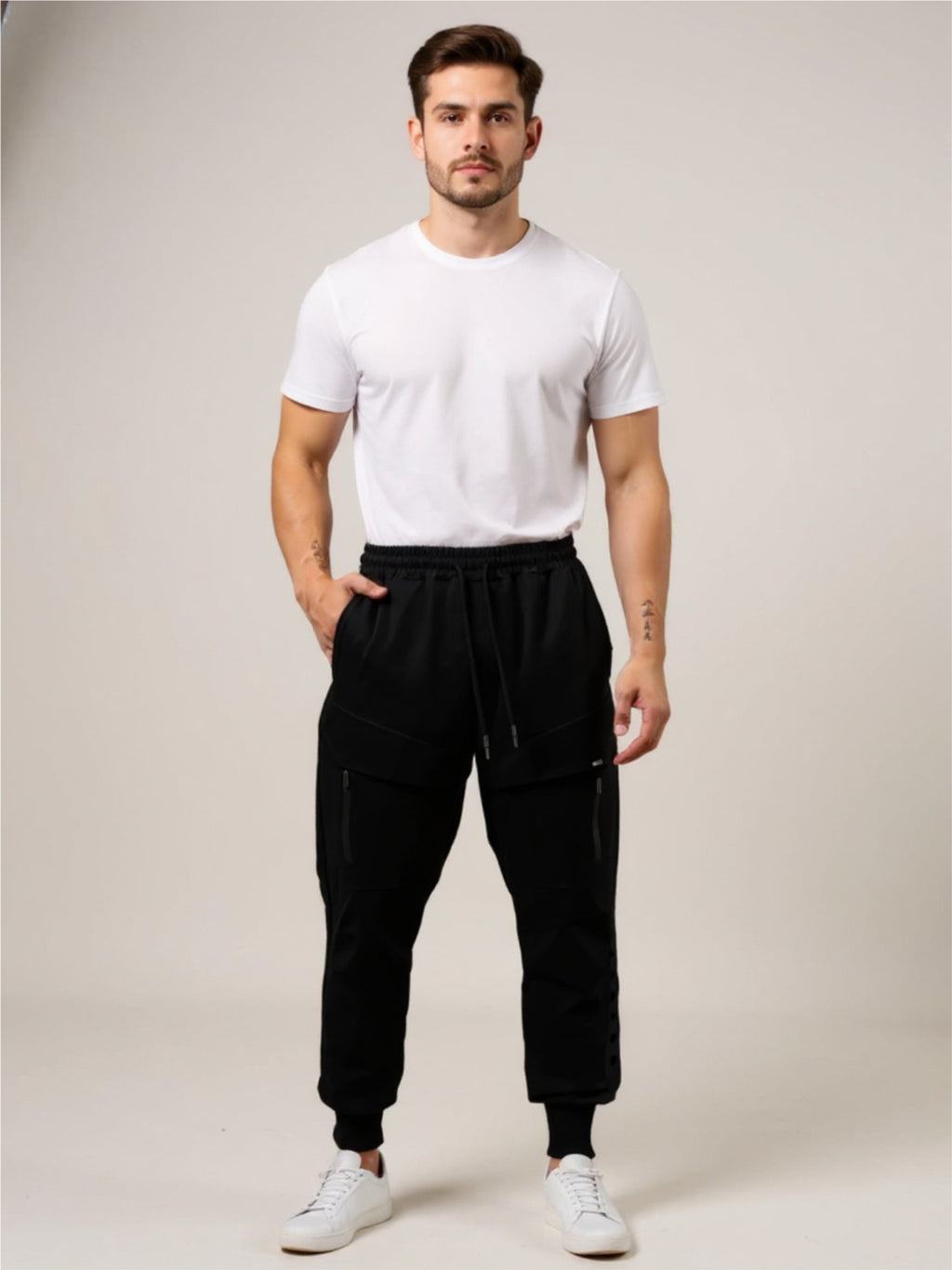 Drawstring Joggers with Pockets