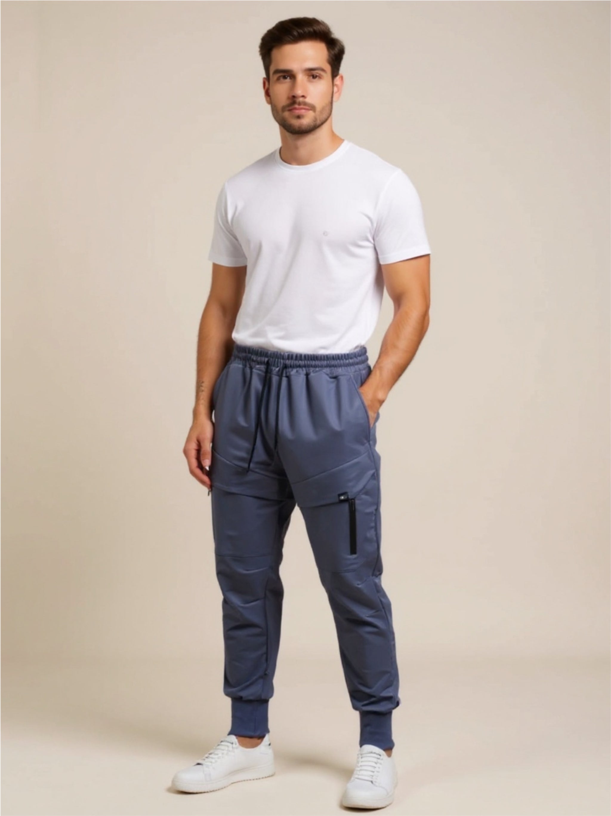 Drawstring Joggers with Pockets