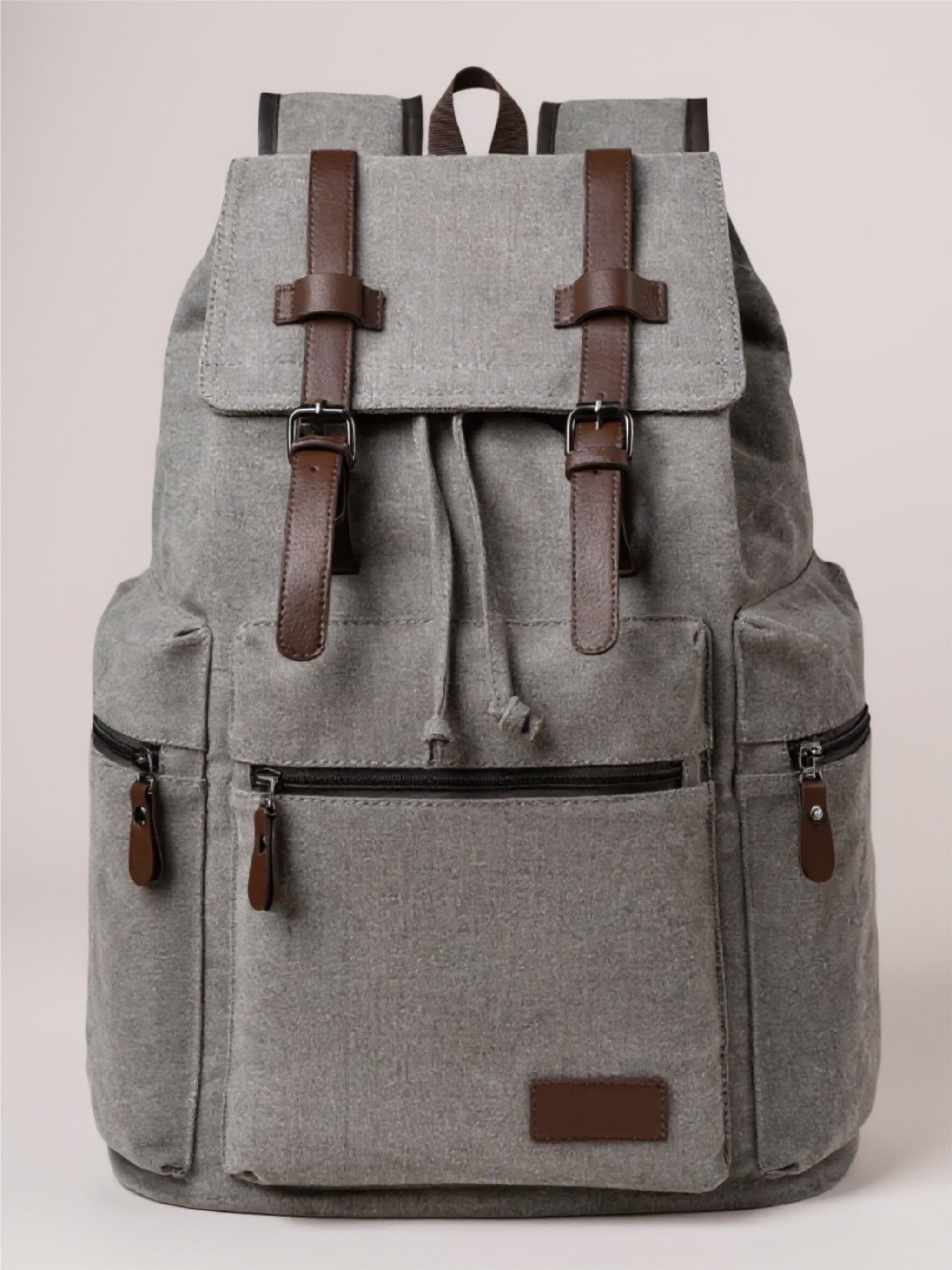 Canvas Backpack with Buckle Straps