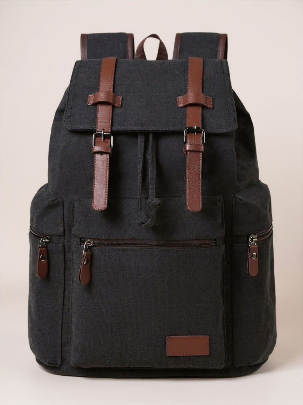 Canvas Backpack with Buckle Straps