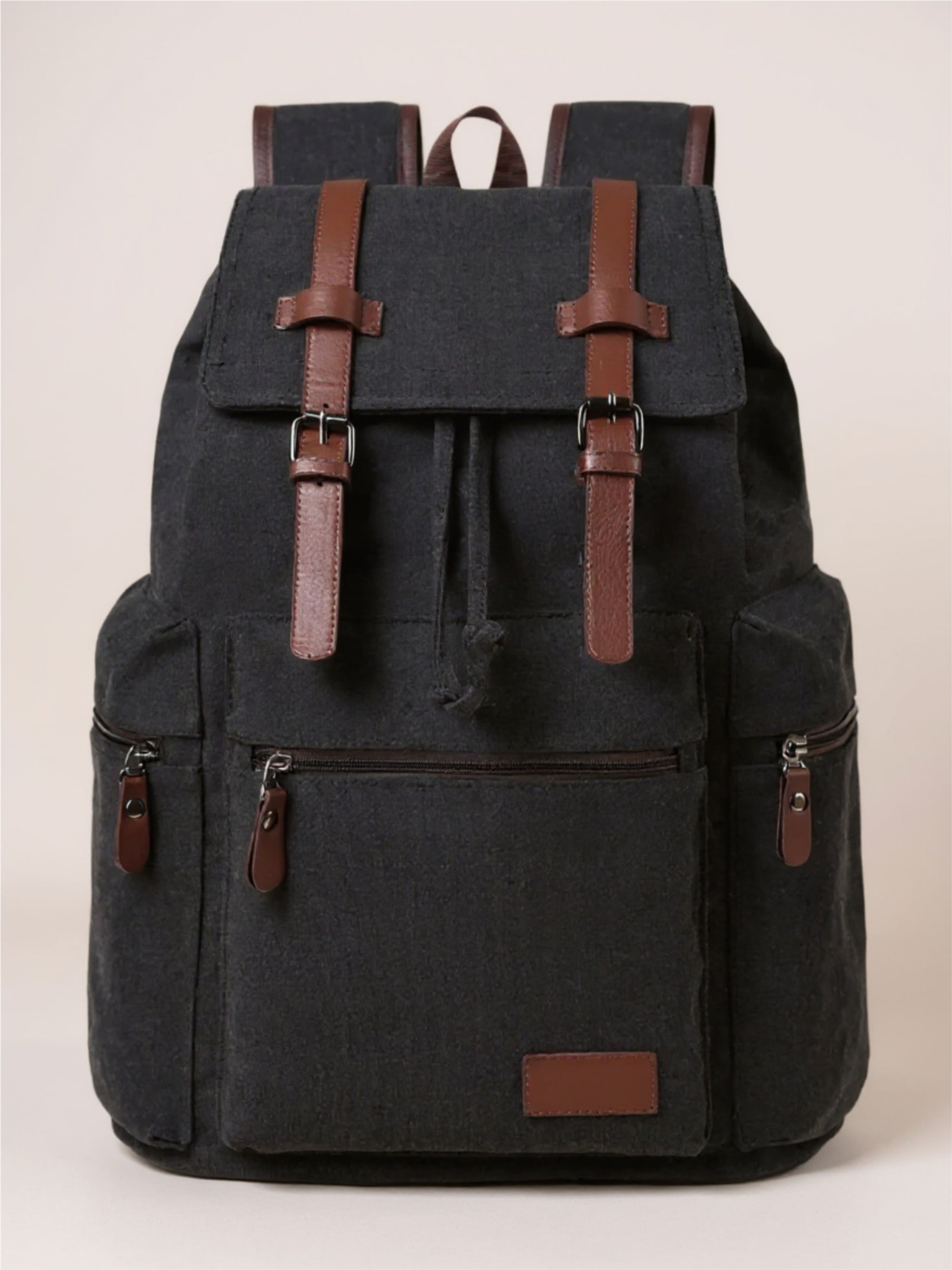 Canvas Backpack with Buckle Straps