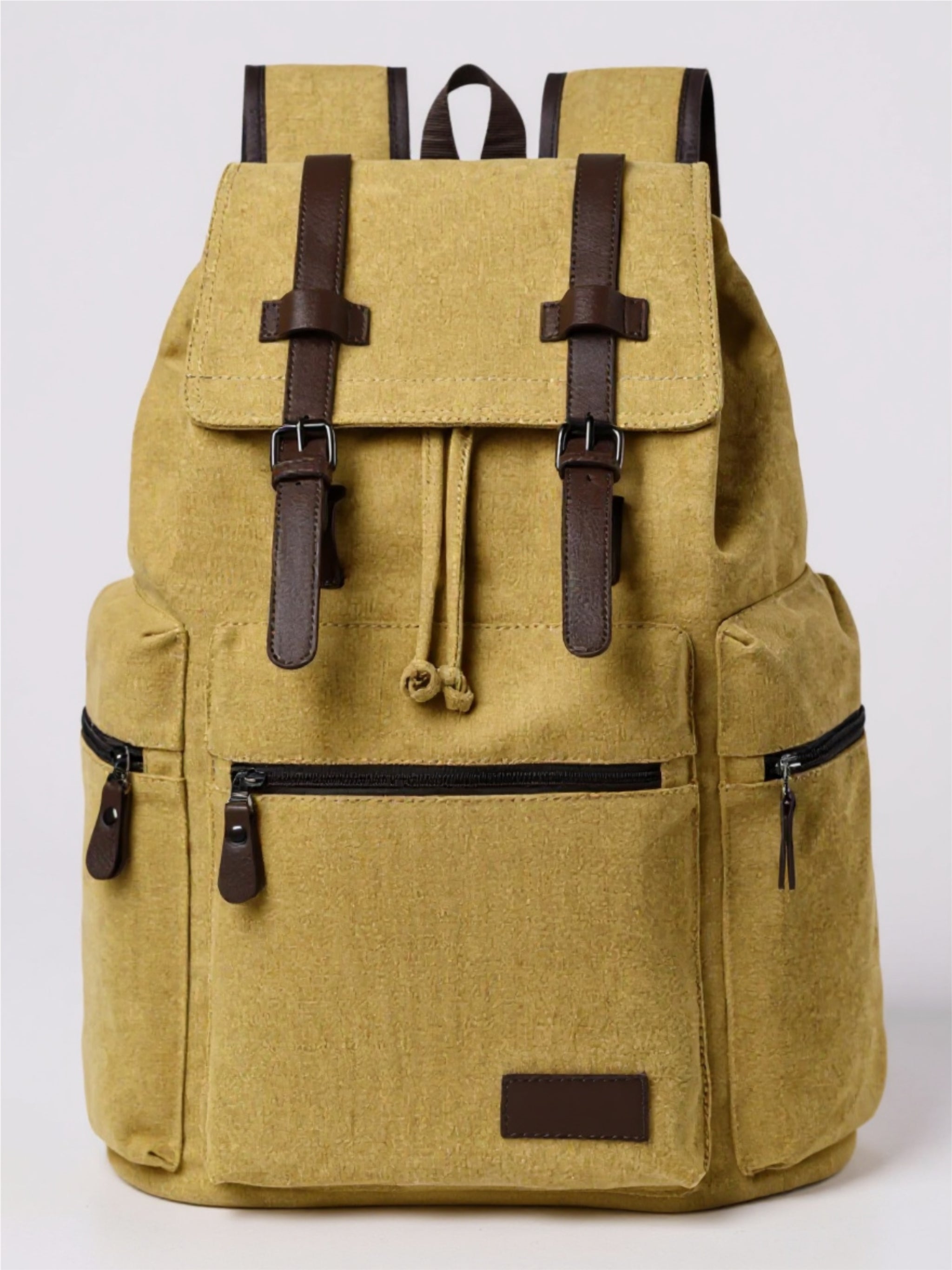 Canvas Backpack with Buckle Straps